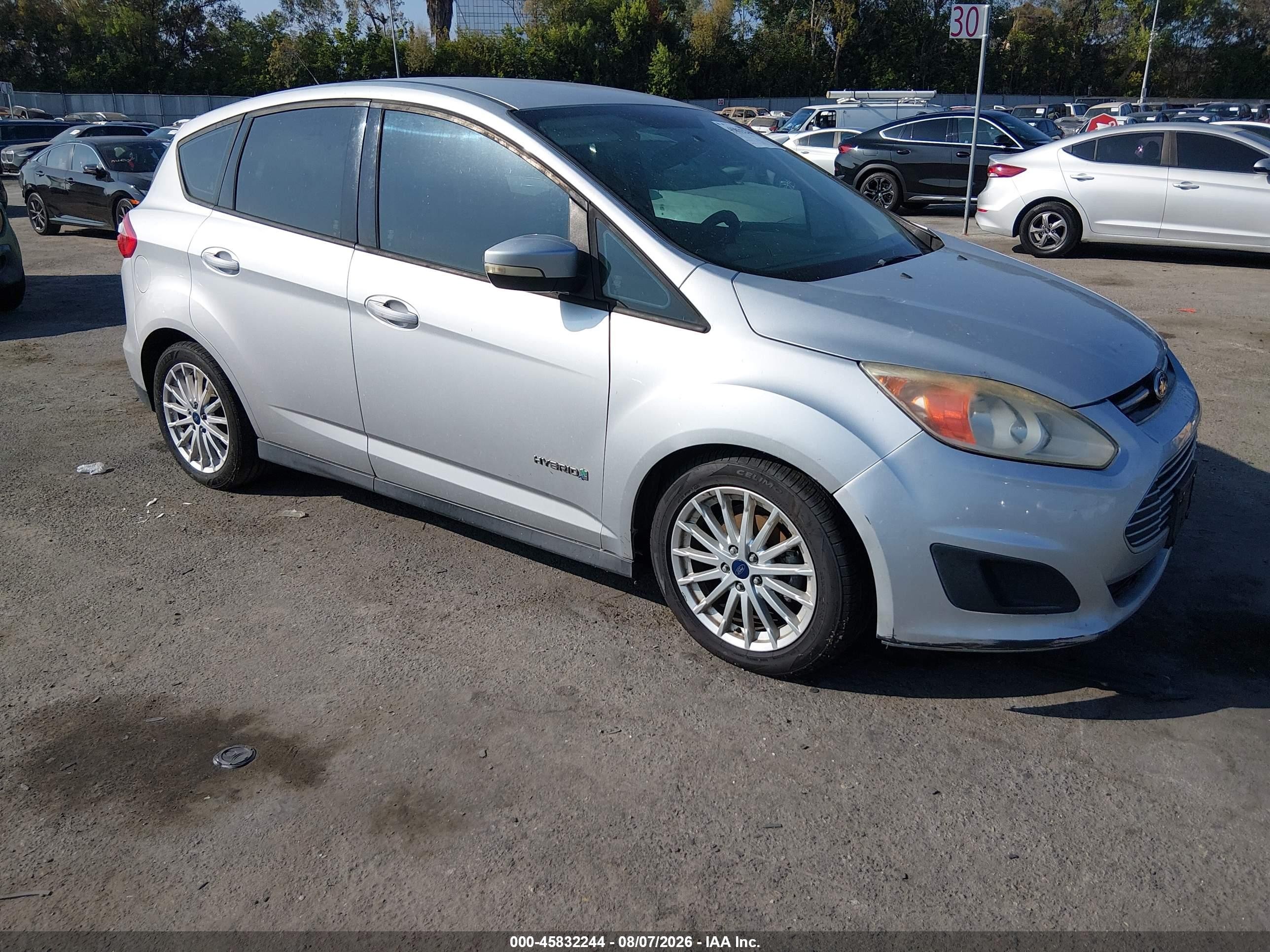 2014 Ford C-max Hybrid Se Silver vin: 1FADP5AU8EL508773