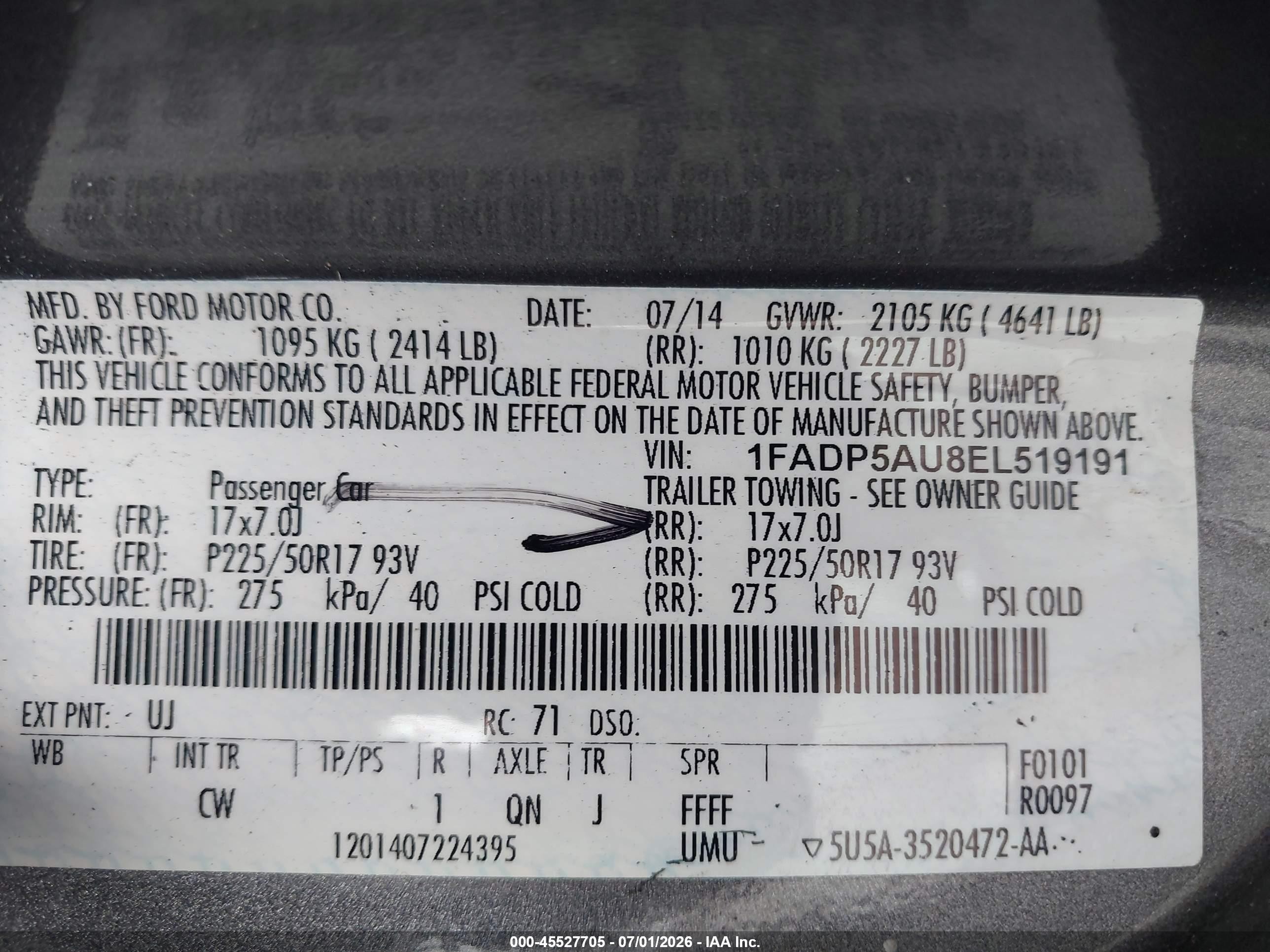 2014 Ford C-max Hybrid Se Серый vin: 1FADP5AU8EL519191