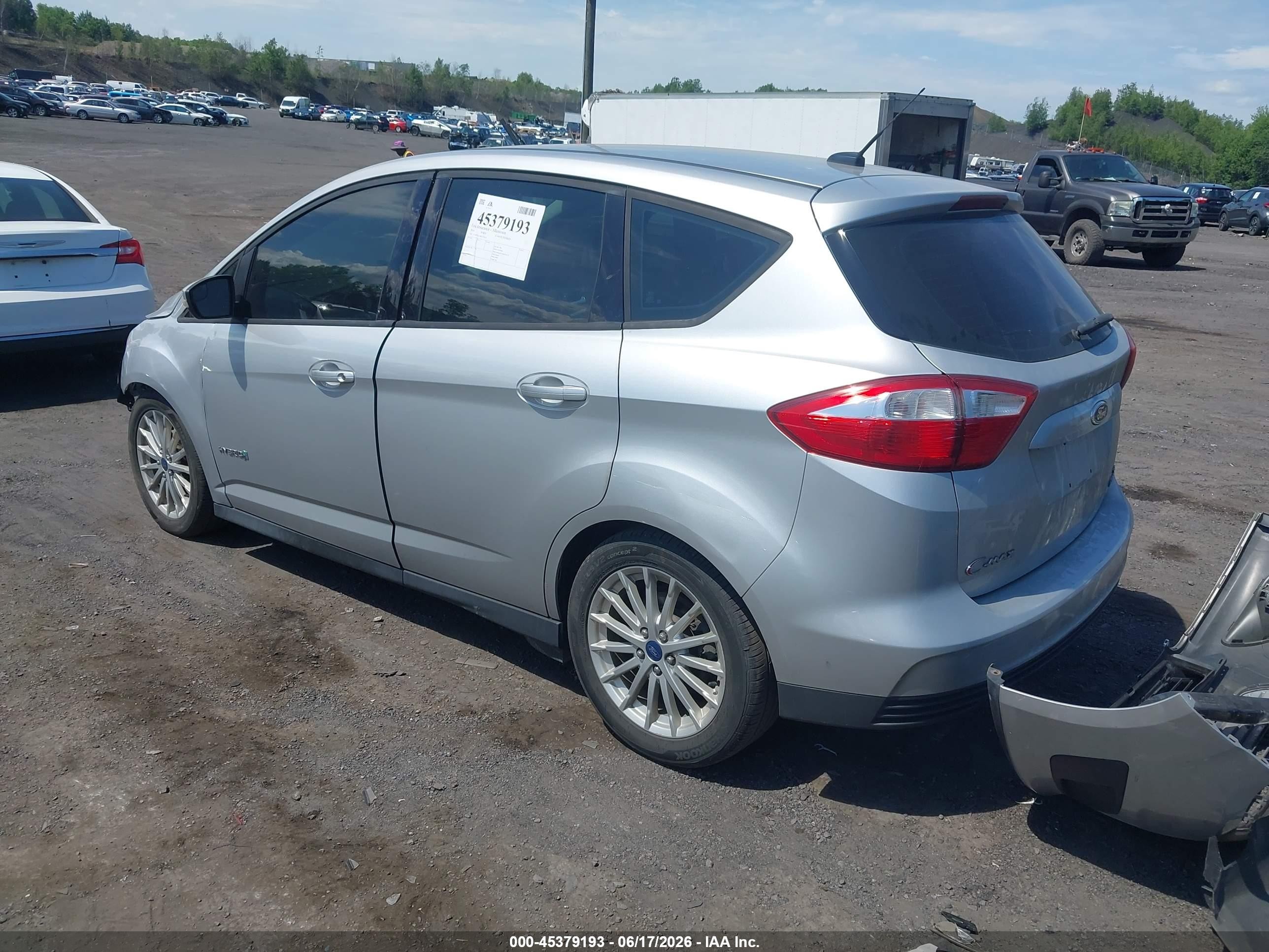 2014 Ford C-max Hybrid Se Silver vin: 1FADP5AU8EL519630