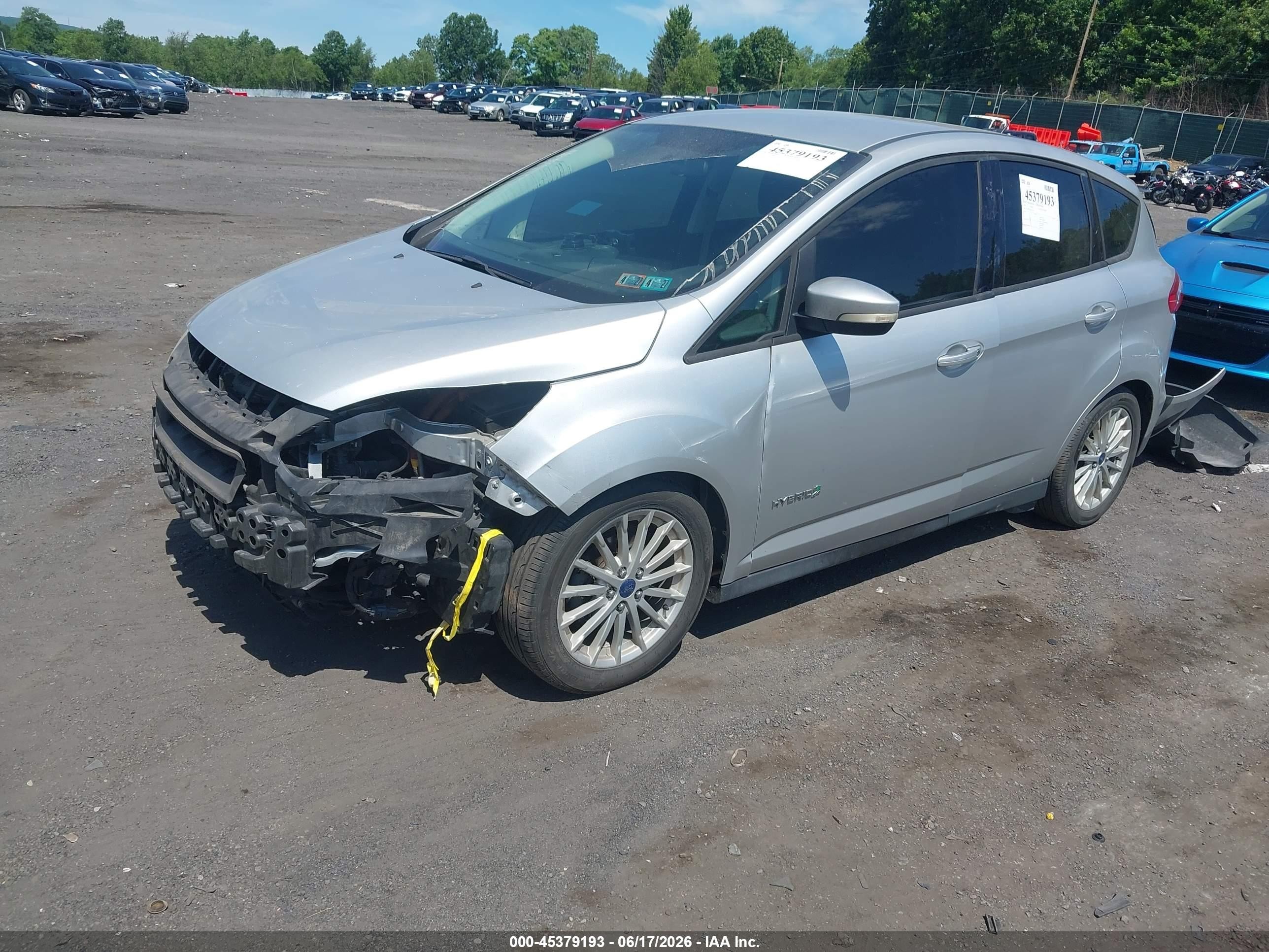2014 Ford C-max Hybrid Se Silver vin: 1FADP5AU8EL519630
