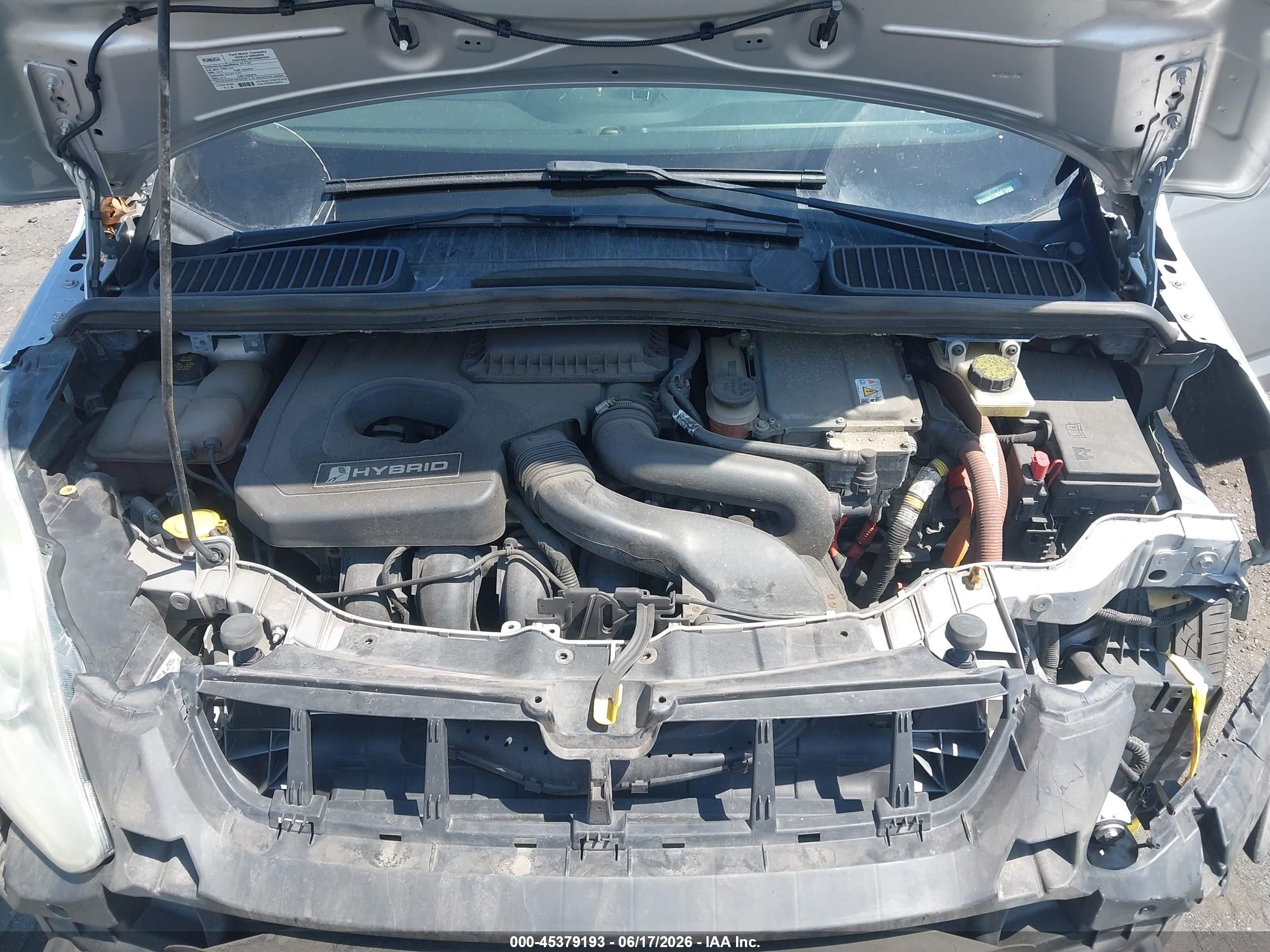 2014 Ford C-max Hybrid Se Silver vin: 1FADP5AU8EL519630