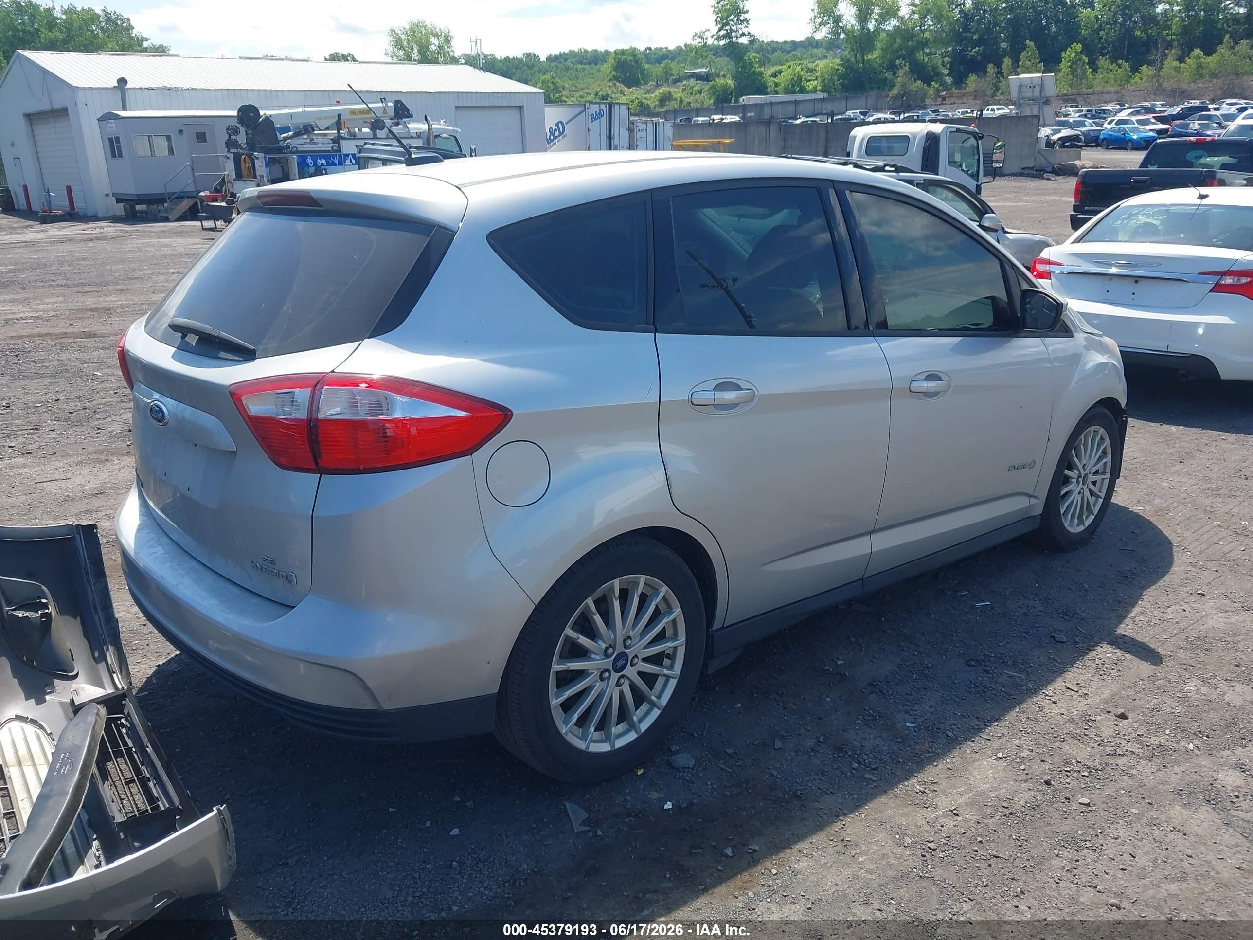 2014 Ford C-max Hybrid Se Silver vin: 1FADP5AU8EL519630