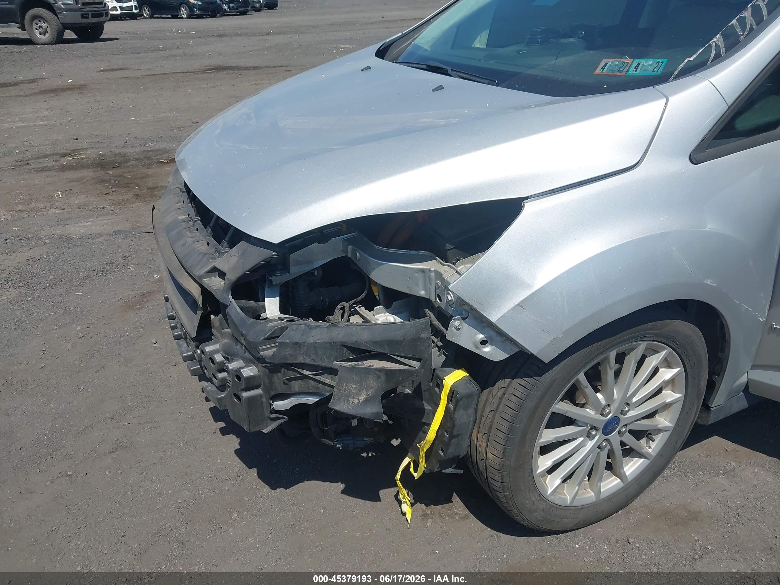 2014 Ford C-max Hybrid Se Silver vin: 1FADP5AU8EL519630