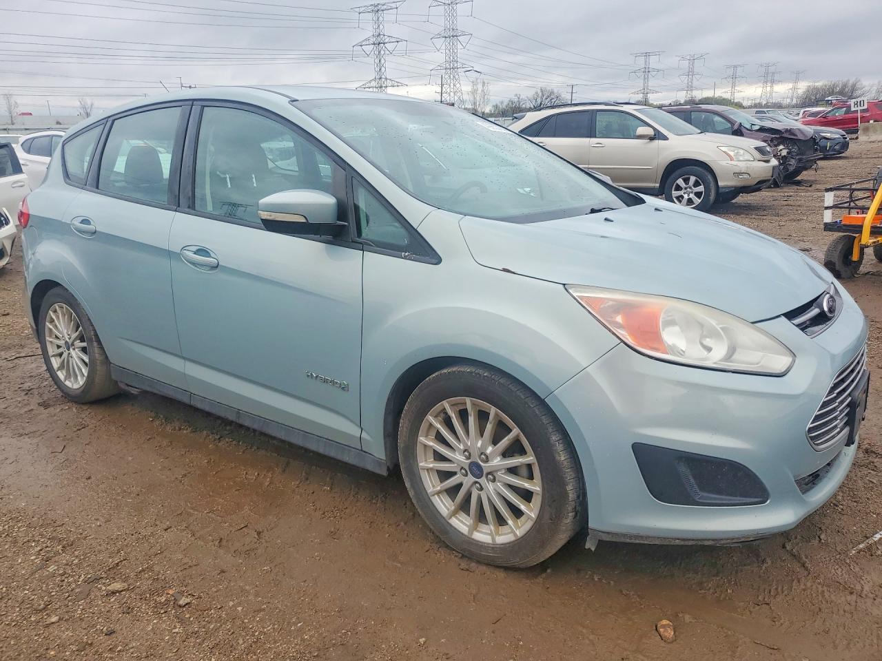2014 Ford C-max Se Green vin: 1FADP5AU8EL520941