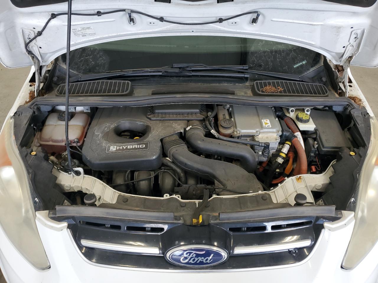 2015 Ford C-max Se White vin: 1FADP5AU8FL101361 Damage: Left Head Lamp, Faded, Repair Required