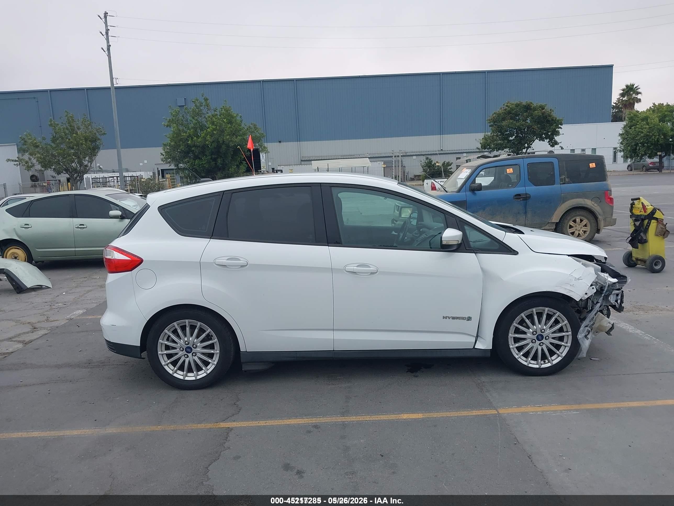 2015 Ford C-max Hybrid Se White vin: 1FADP5AU8FL105507