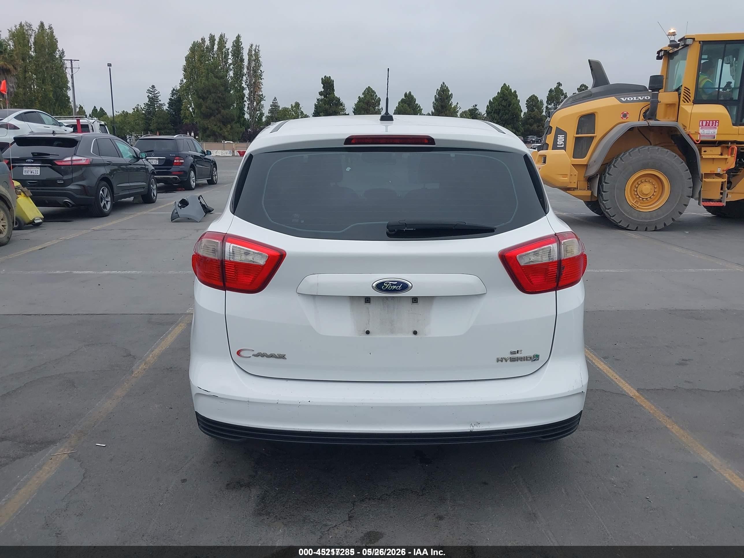 2015 Ford C-max Hybrid Se White vin: 1FADP5AU8FL105507