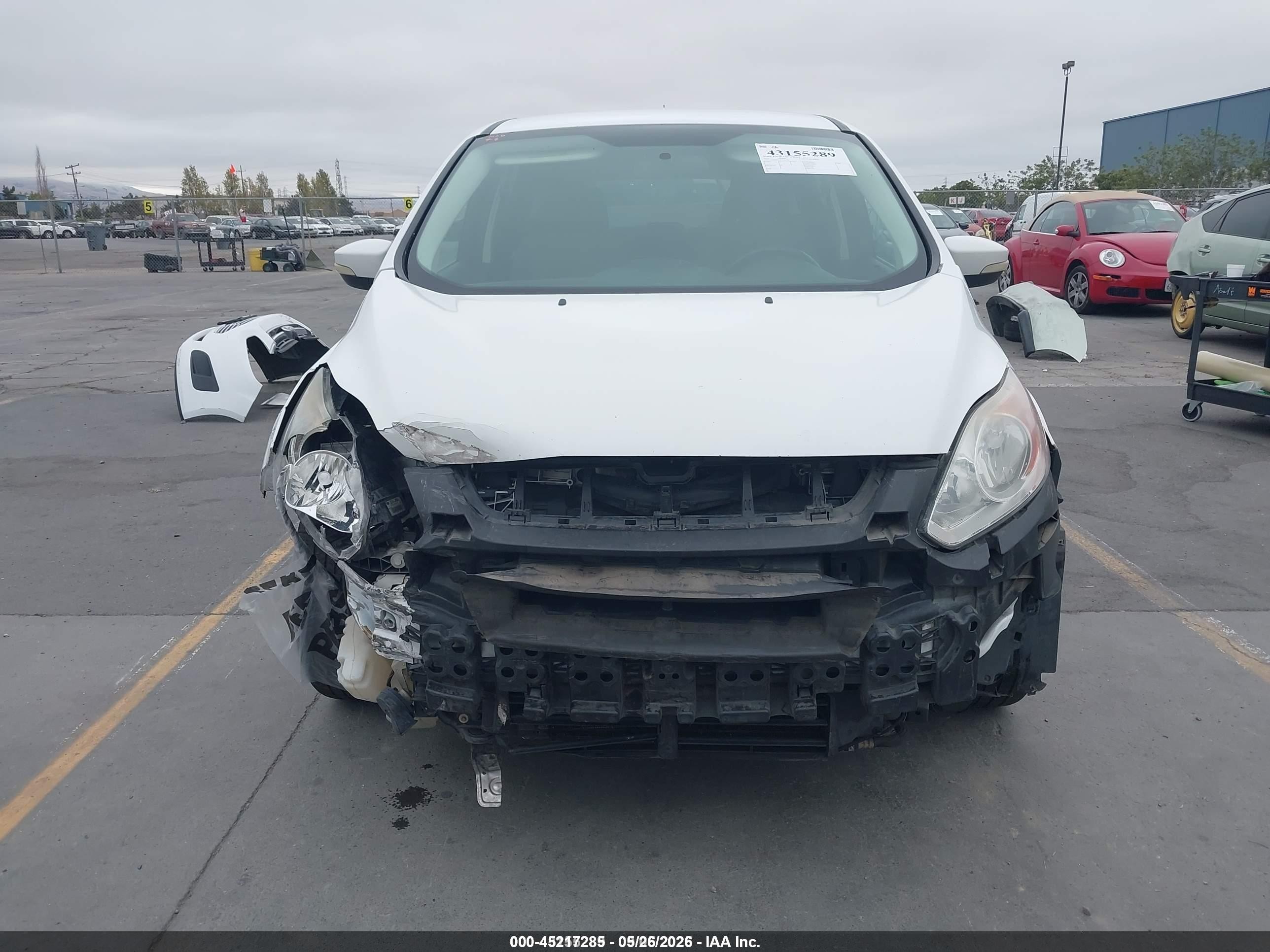 2015 Ford C-max Hybrid Se White vin: 1FADP5AU8FL105507