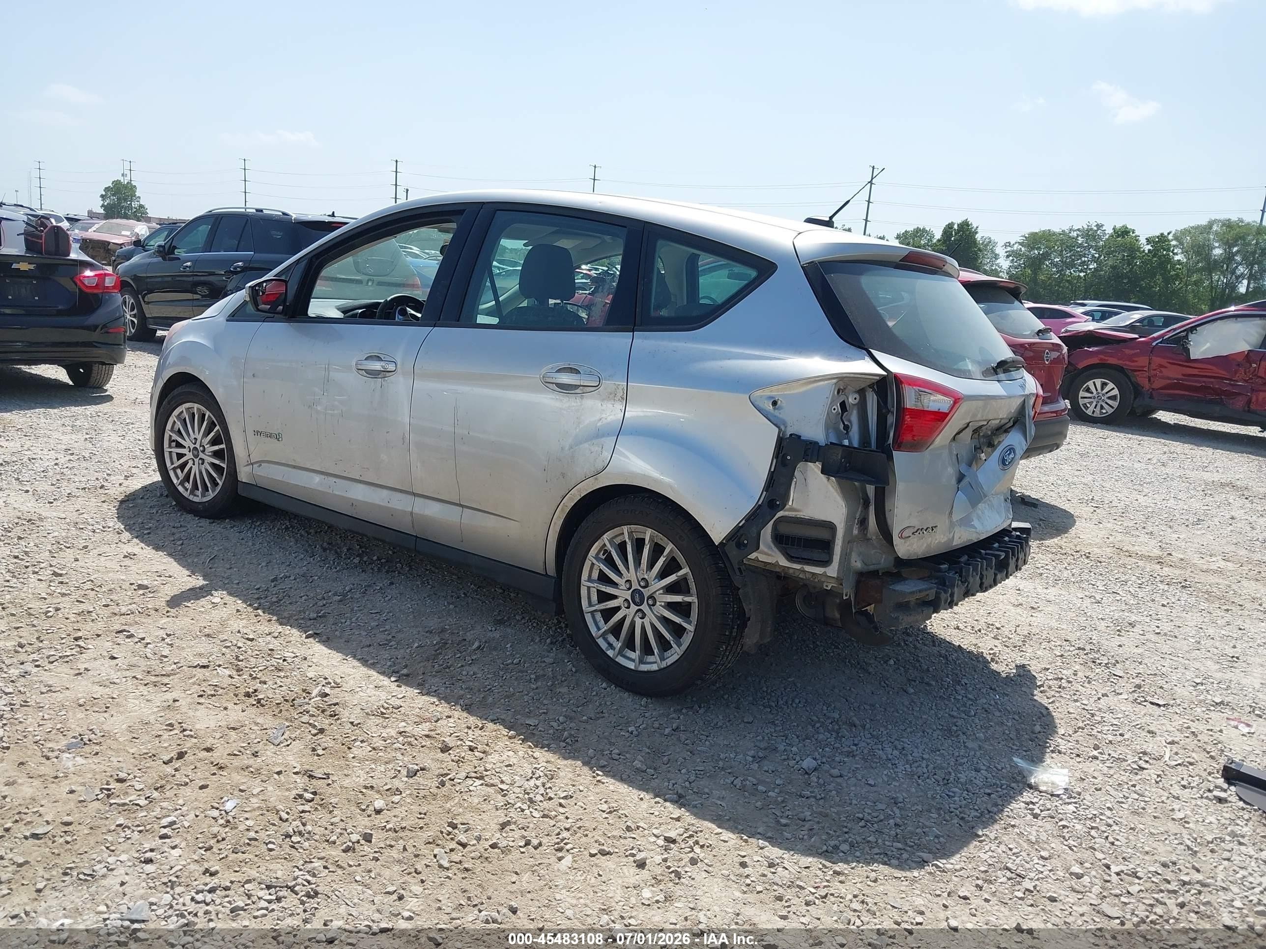 2015 Ford C-max Hybrid Se Silver vin: 1FADP5AU8FL121531