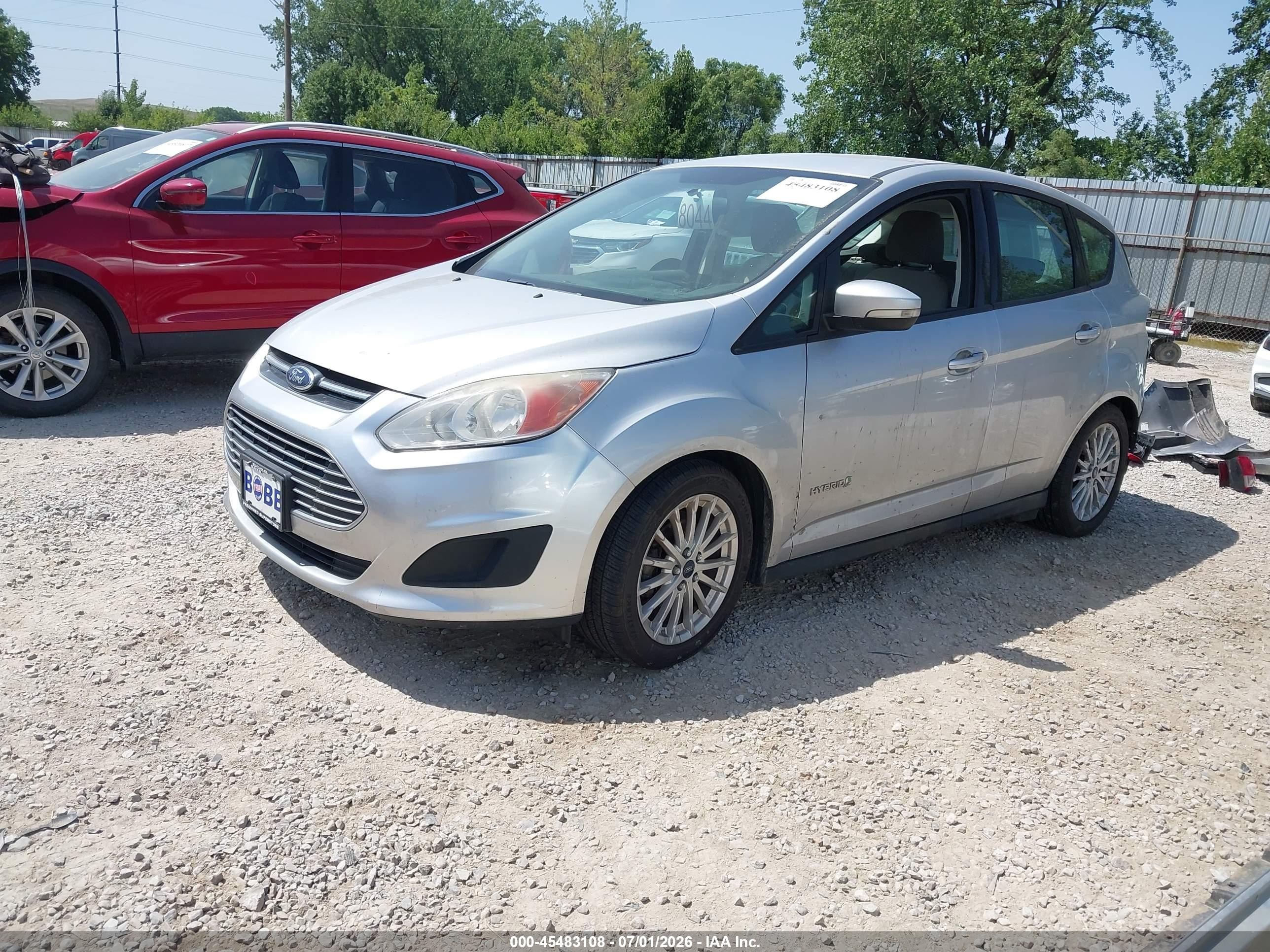 2015 Ford C-max Hybrid Se Silver vin: 1FADP5AU8FL121531