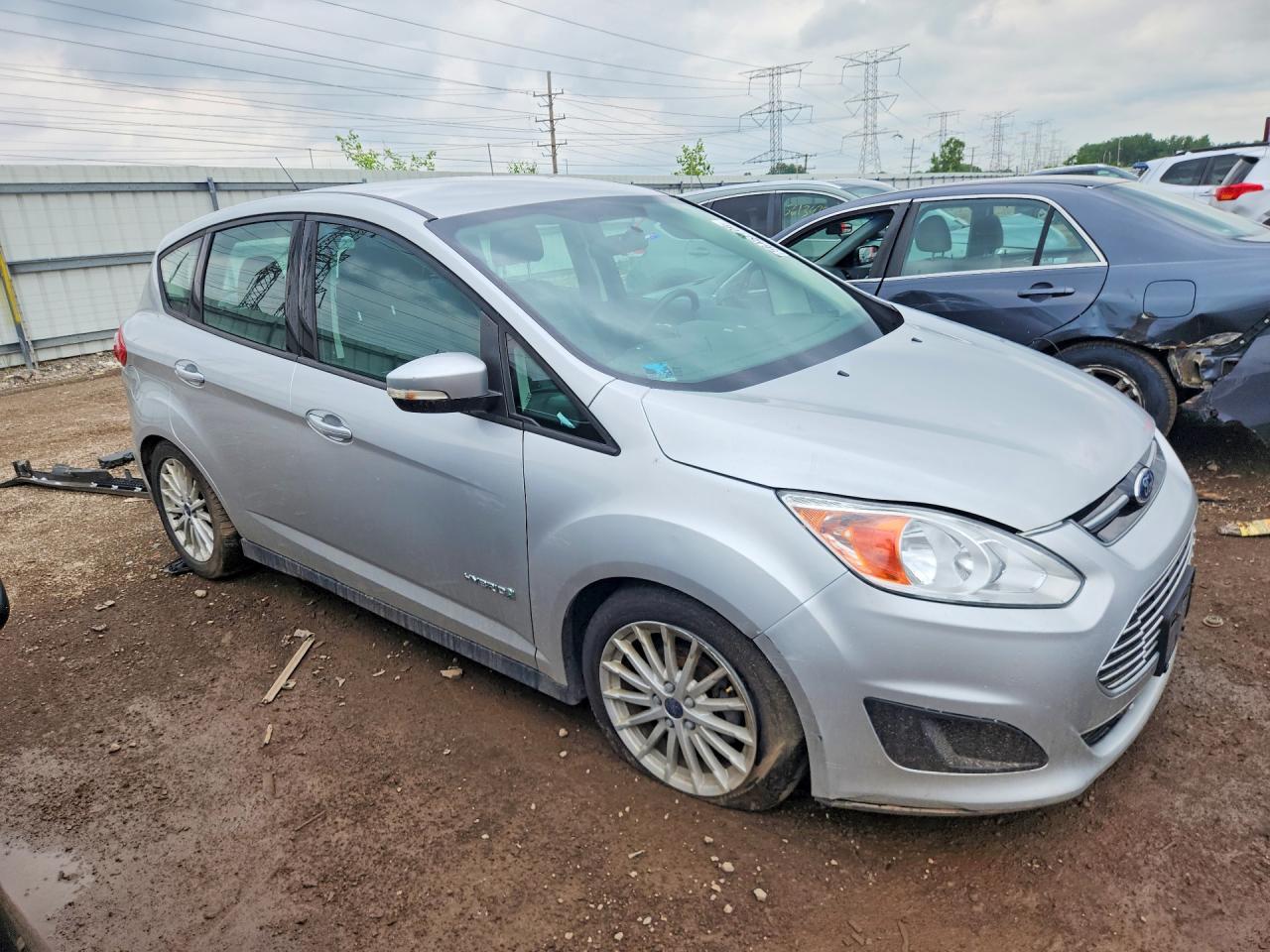 2013 Ford C-max Se Silver vin: 1FADP5AU9DL533650