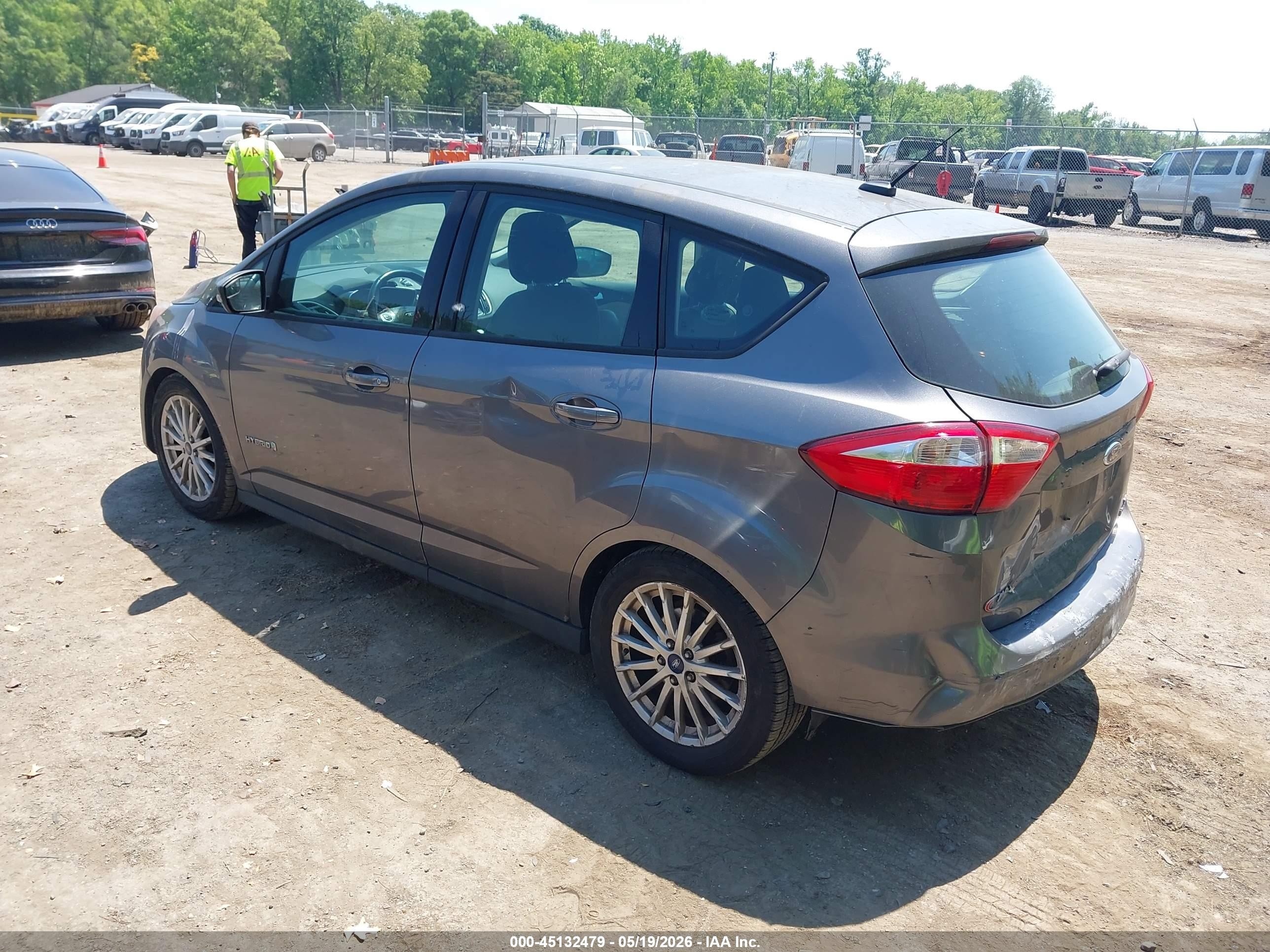 2013 Ford C-max Hybrid Se Gray vin: 1FADP5AU9DL547208