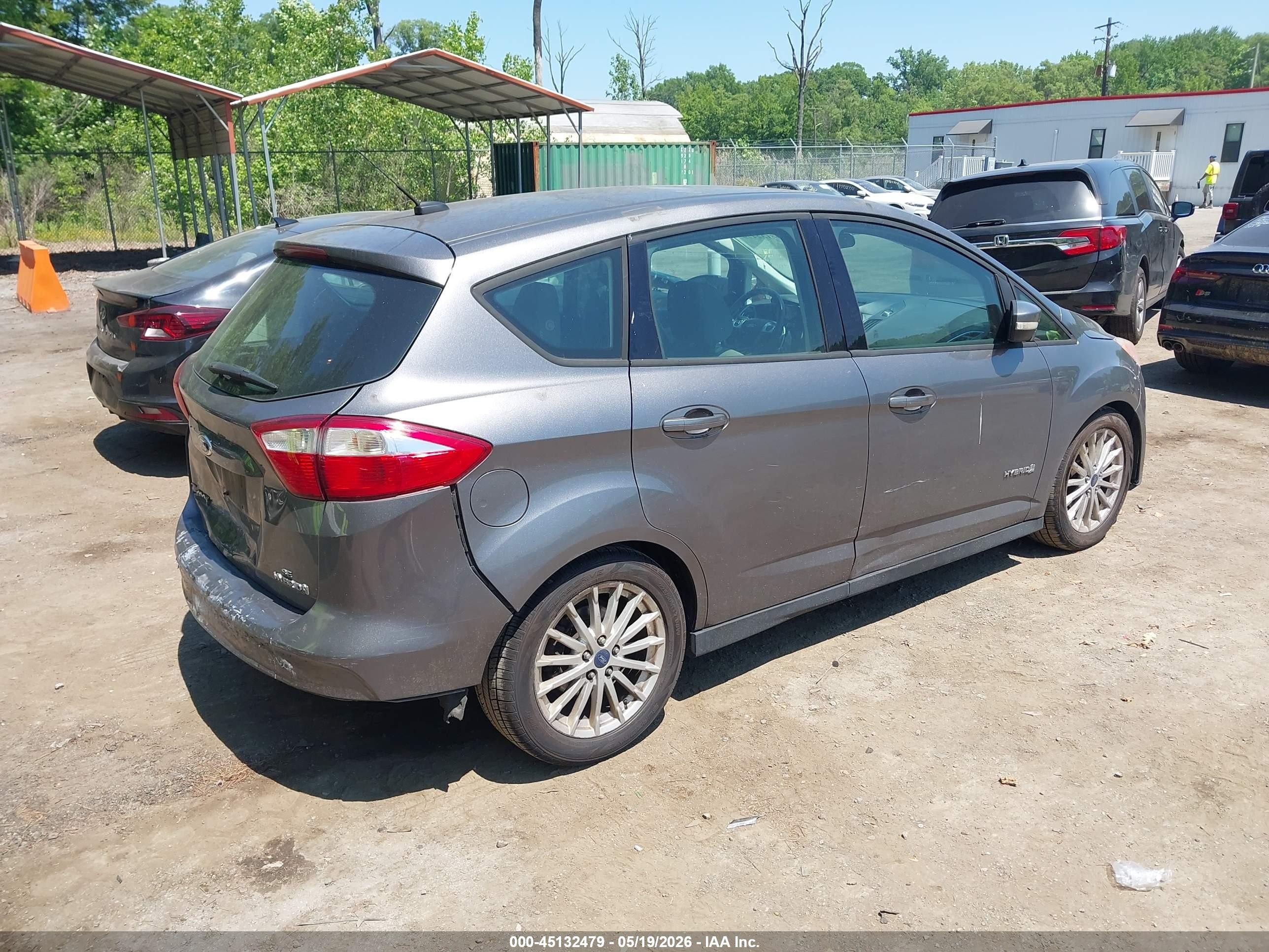 2013 Ford C-max Hybrid Se Gray vin: 1FADP5AU9DL547208