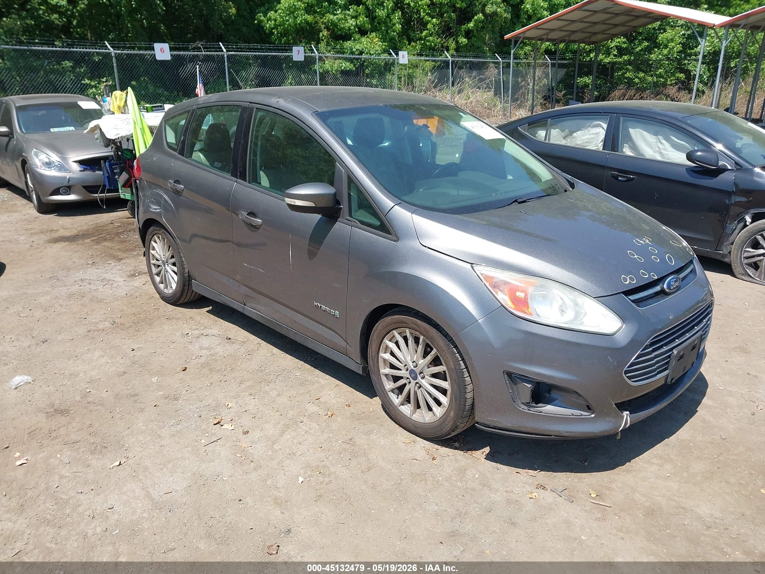 2013 Ford C-max Hybrid Se Gray vin: 1FADP5AU9DL547208