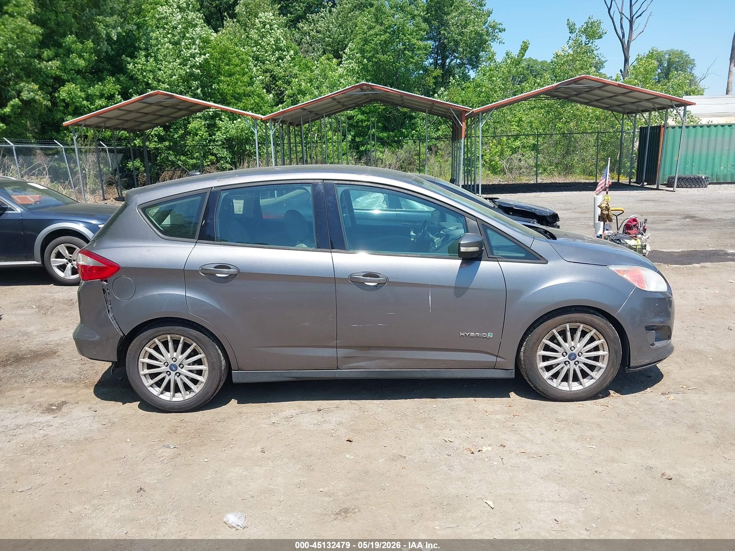 2013 Ford C-max Hybrid Se Gray vin: 1FADP5AU9DL547208