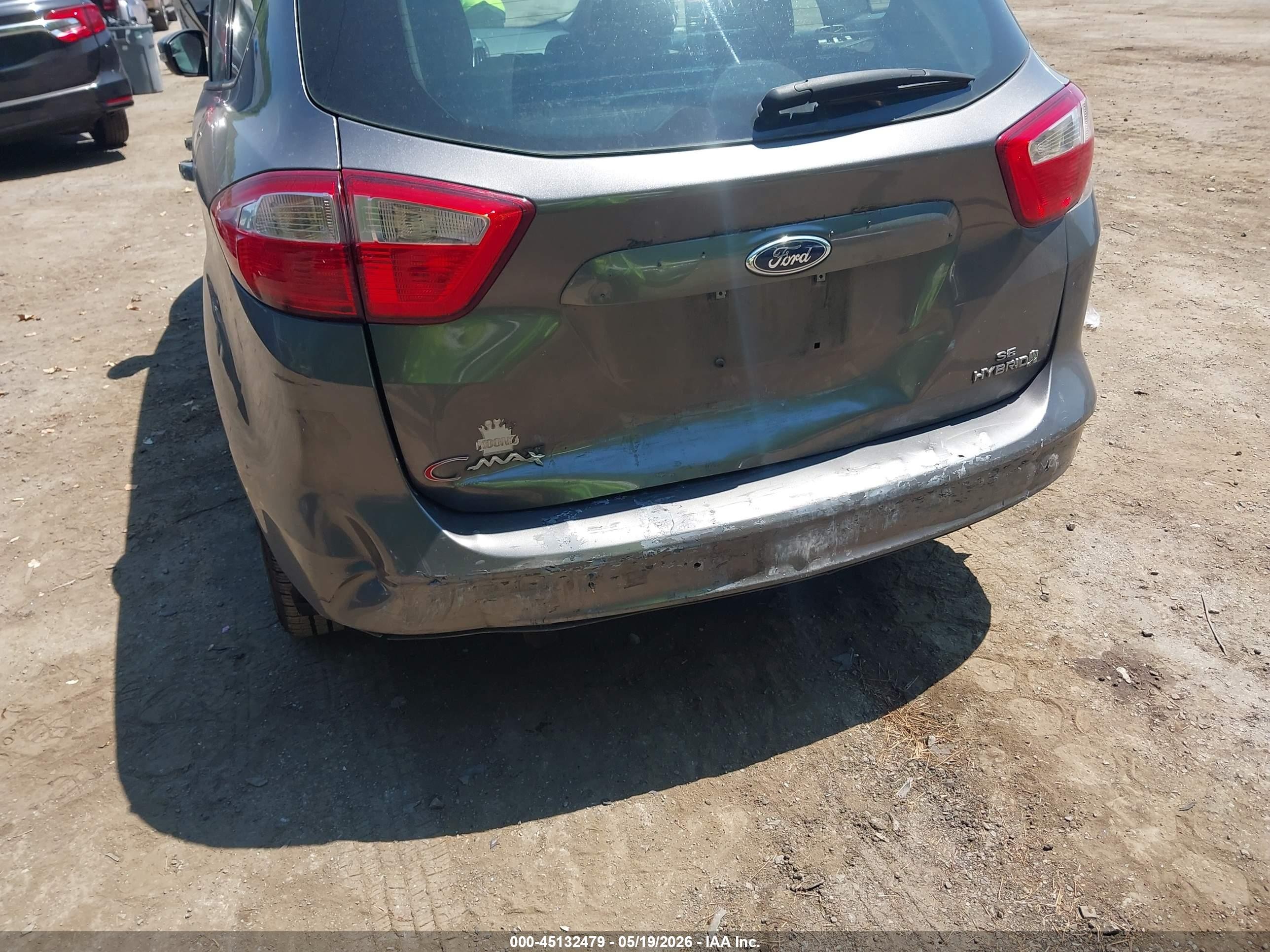 2013 Ford C-max Hybrid Se Gray vin: 1FADP5AU9DL547208