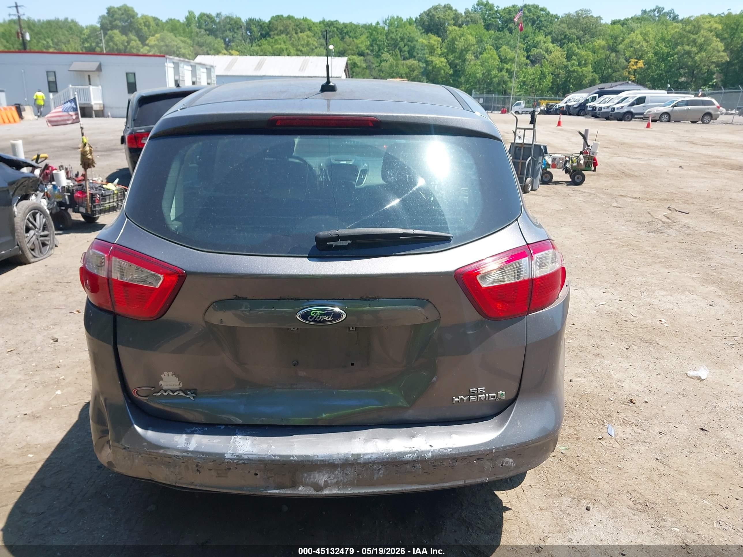 2013 Ford C-max Hybrid Se Gray vin: 1FADP5AU9DL547208