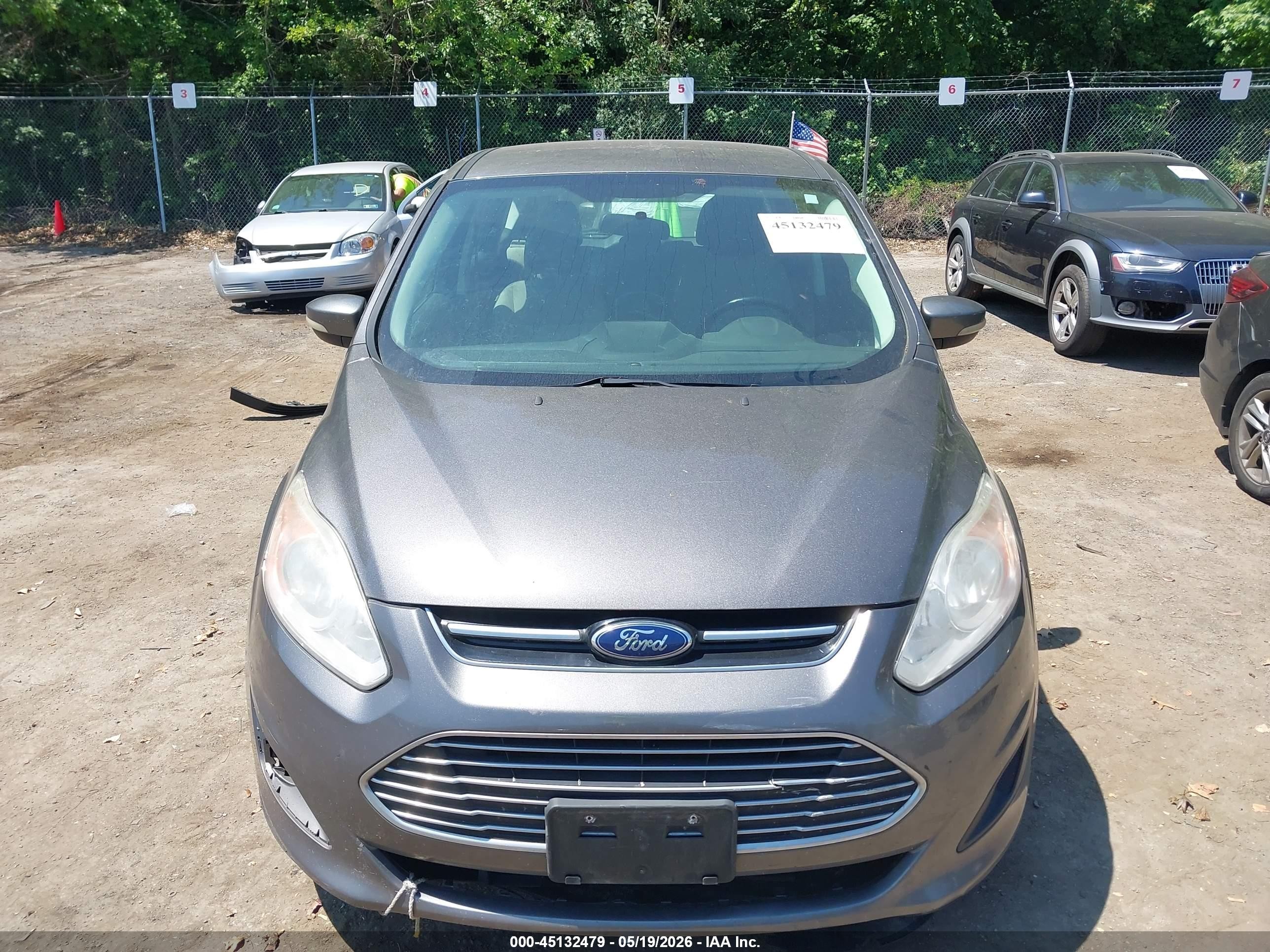 2013 Ford C-max Hybrid Se Gray vin: 1FADP5AU9DL547208