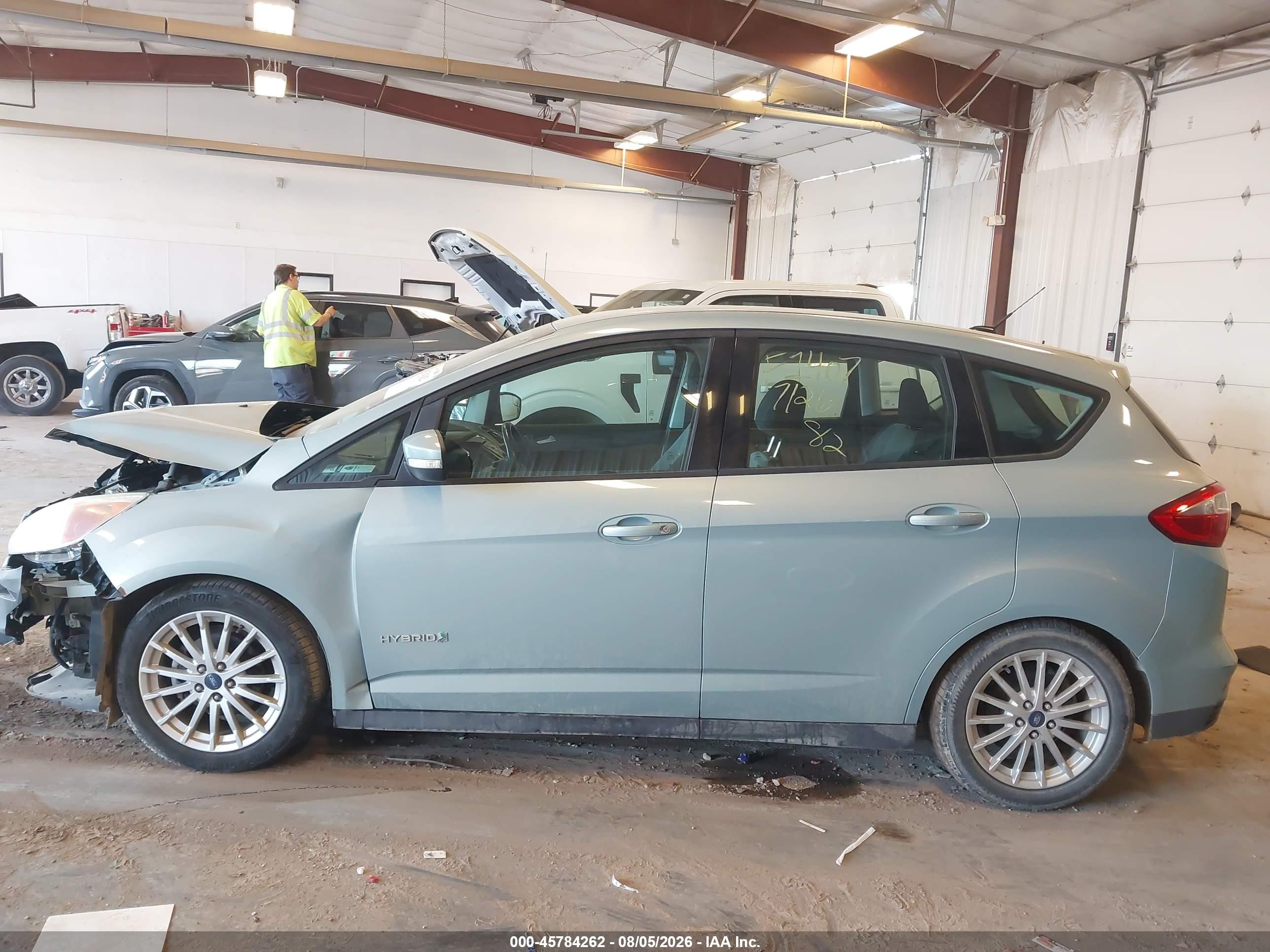 2013 Ford C-max Hybrid Se Blue vin: 1FADP5AU9DL550044