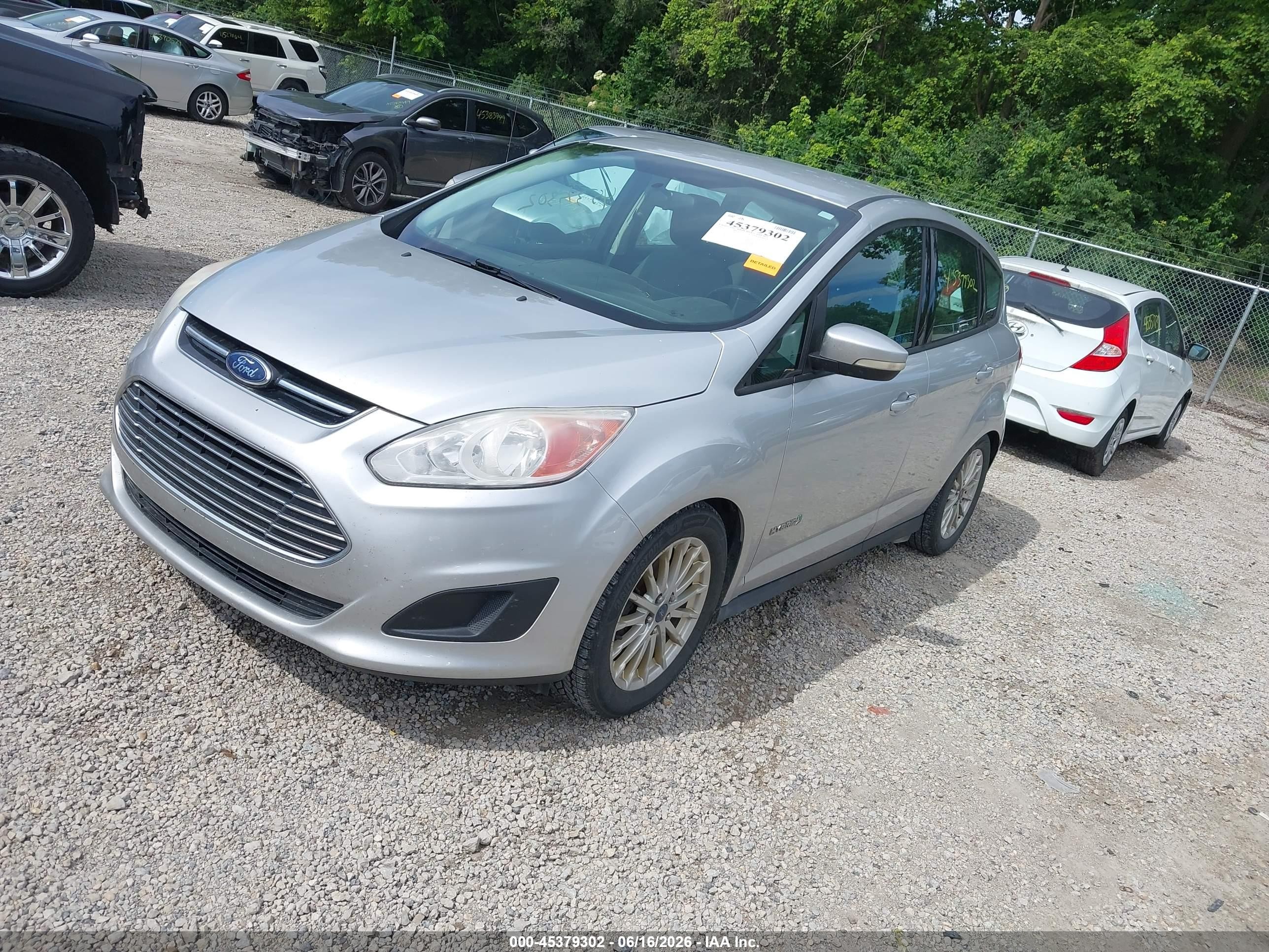 2014 Ford C-max Hybrid Se Silver vin: 1FADP5AU9EL500441