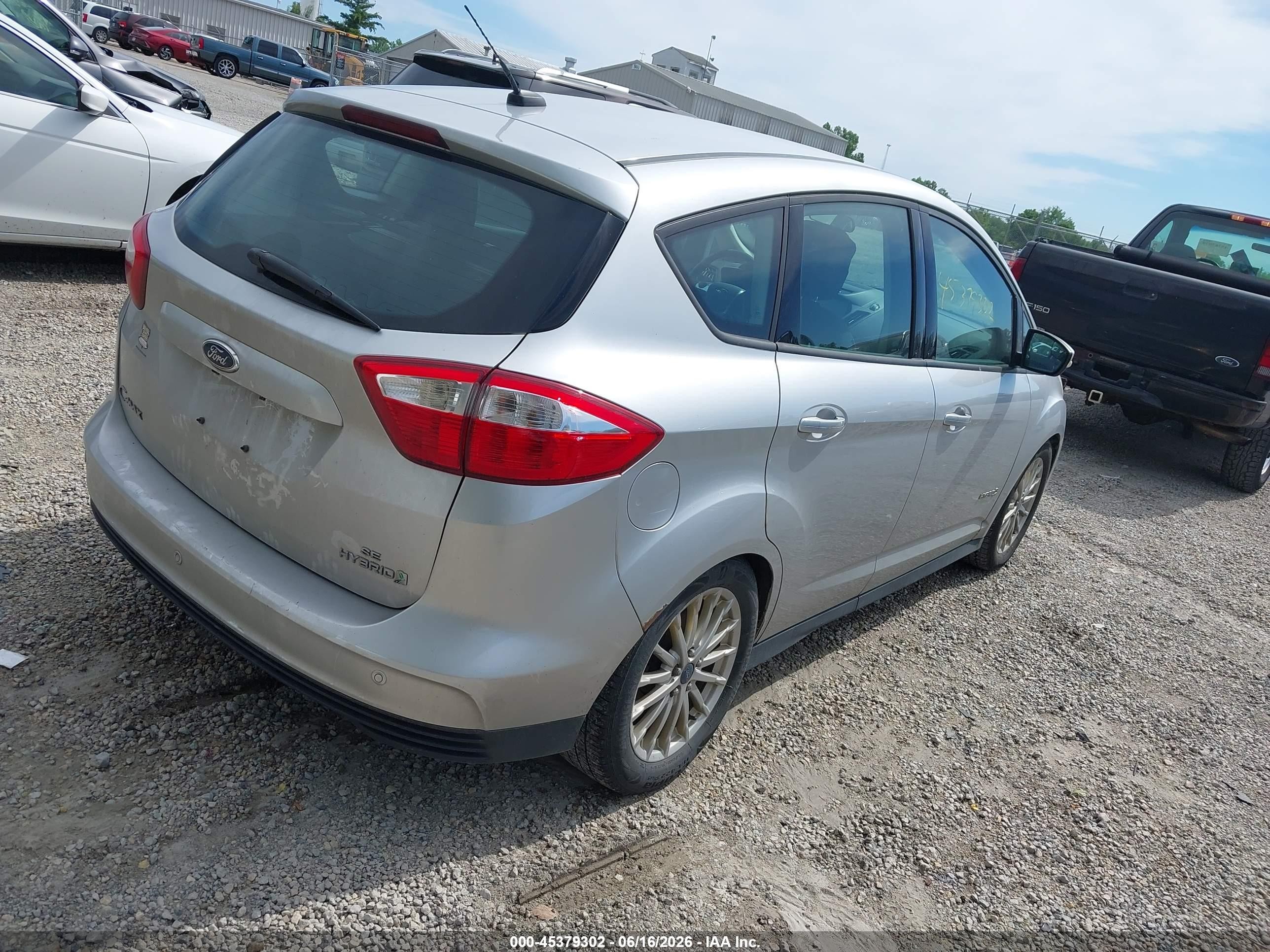 2014 Ford C-max Hybrid Se Silver vin: 1FADP5AU9EL500441