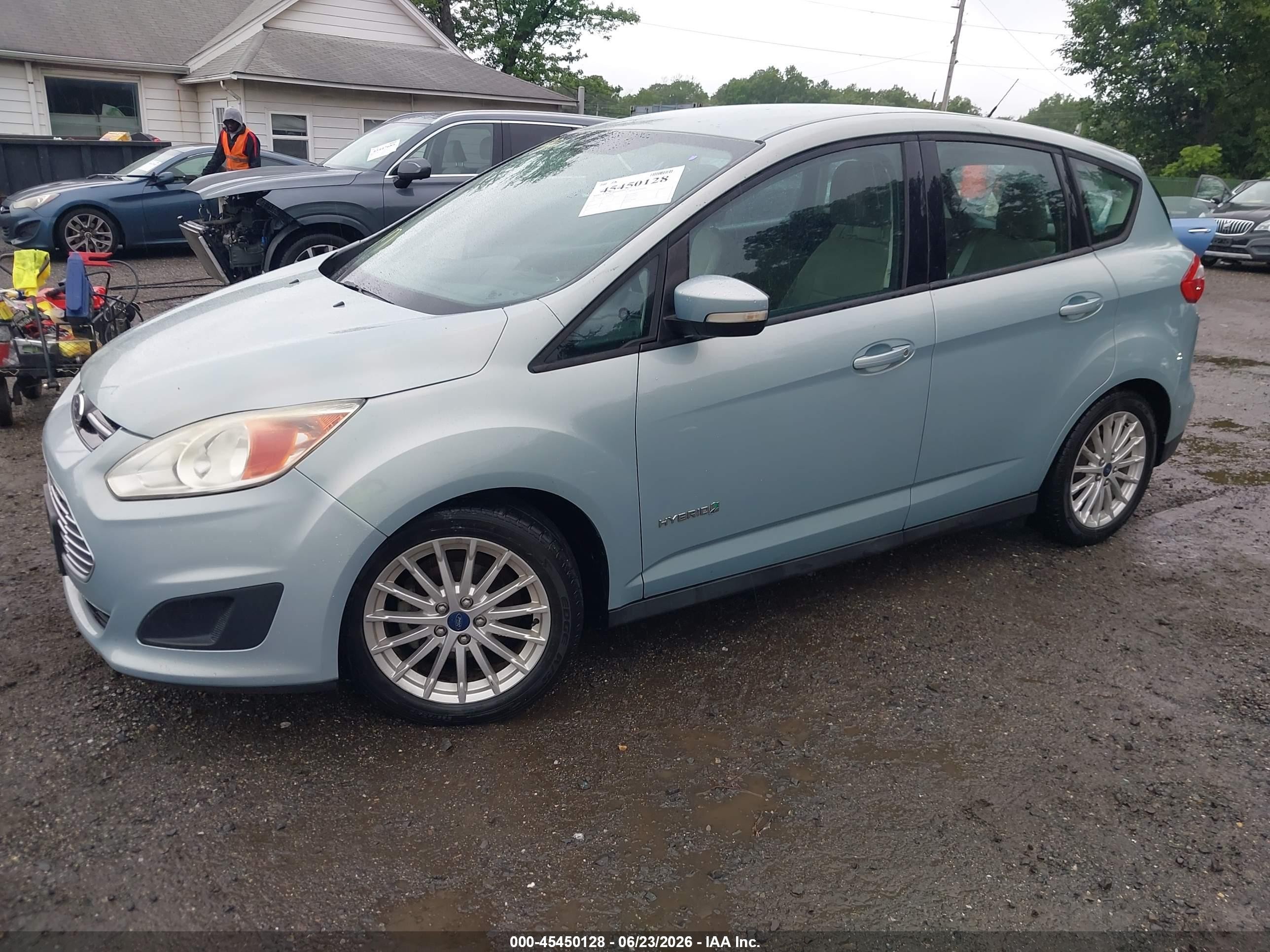 2014 Ford C-max Hybrid Se Light Blue vin: 1FADP5AU9EL519443
