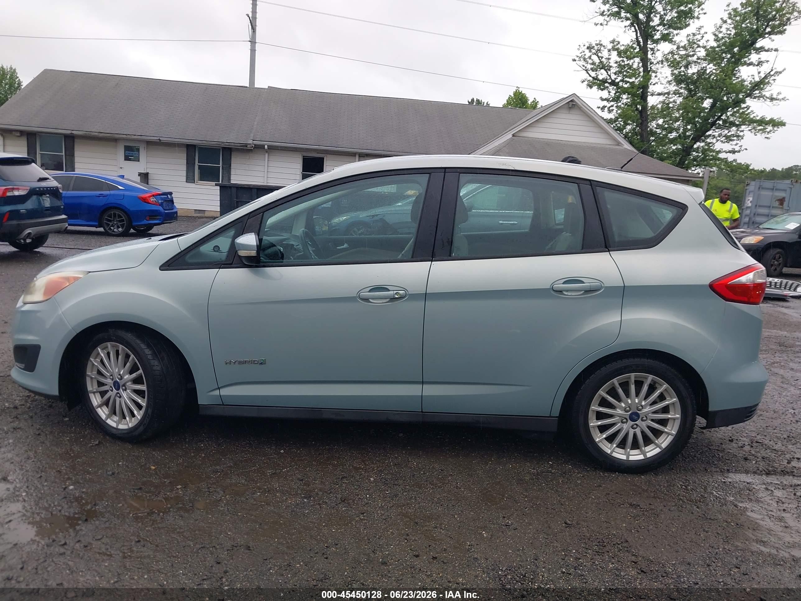 2014 Ford C-max Hybrid Se Light Blue vin: 1FADP5AU9EL519443