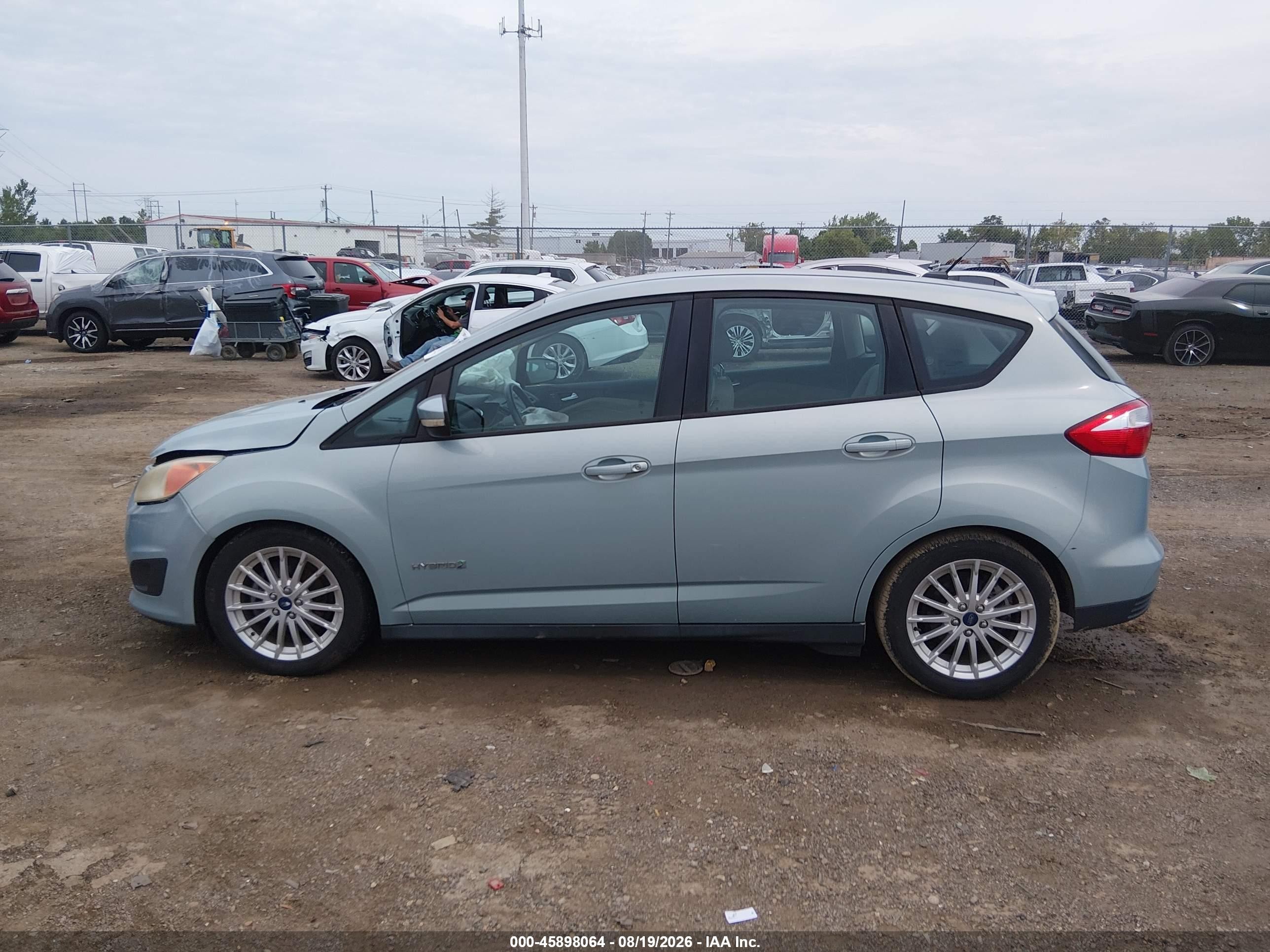 2014 Ford C-max Hybrid Se Turquoise vin: 1FADP5AU9EL520575