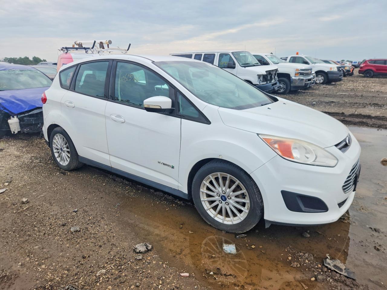 2015 Ford C-max Se White vin: 1FADP5AU9FL101241