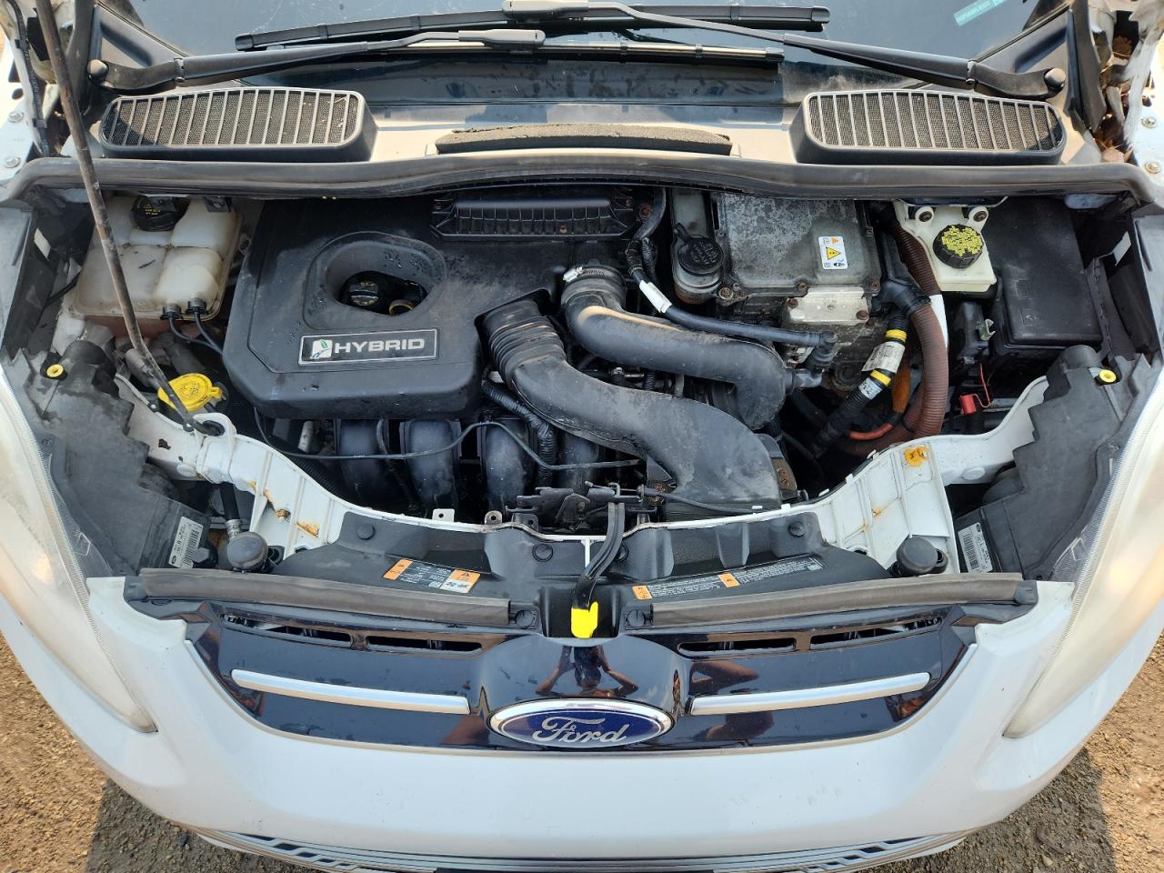 2015 Ford C-max Se White vin: 1FADP5AU9FL101241 Damage: Left Head Lamp, Faded, Repair Required