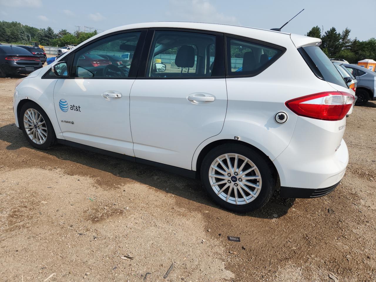 2015 Ford C-max Se White vin: 1FADP5AU9FL101241 Damage: Left Front Door, Chipped, 2
