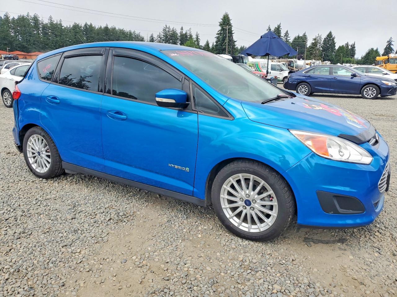 2015 Ford C-max Se Blue vin: 1FADP5AU9FL118279