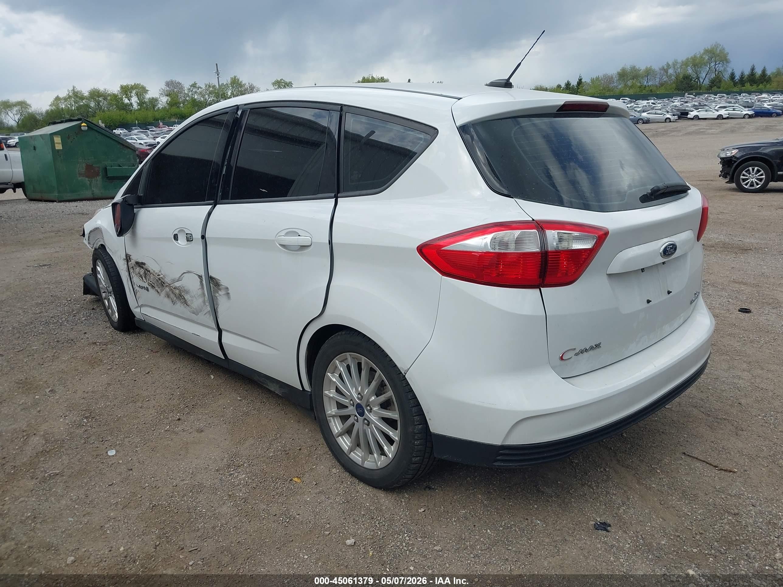 2015 Ford C-max Hybrid Se White vin: 1FADP5AU9FL123191