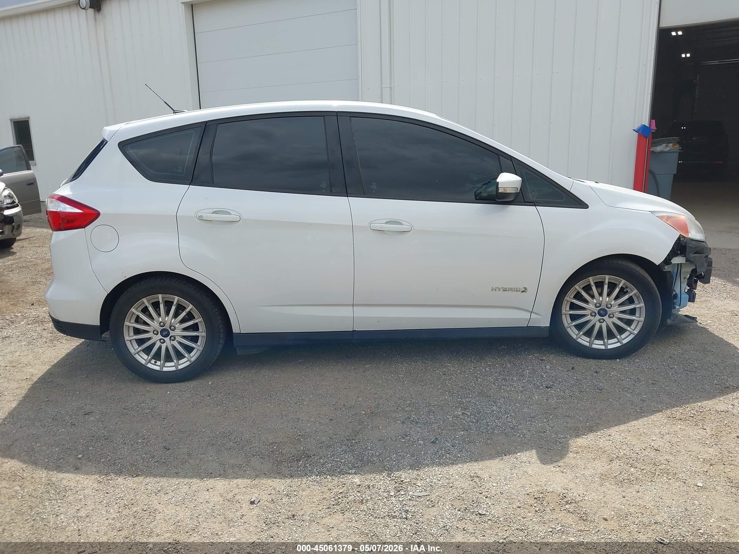 2015 Ford C-max Hybrid Se White vin: 1FADP5AU9FL123191