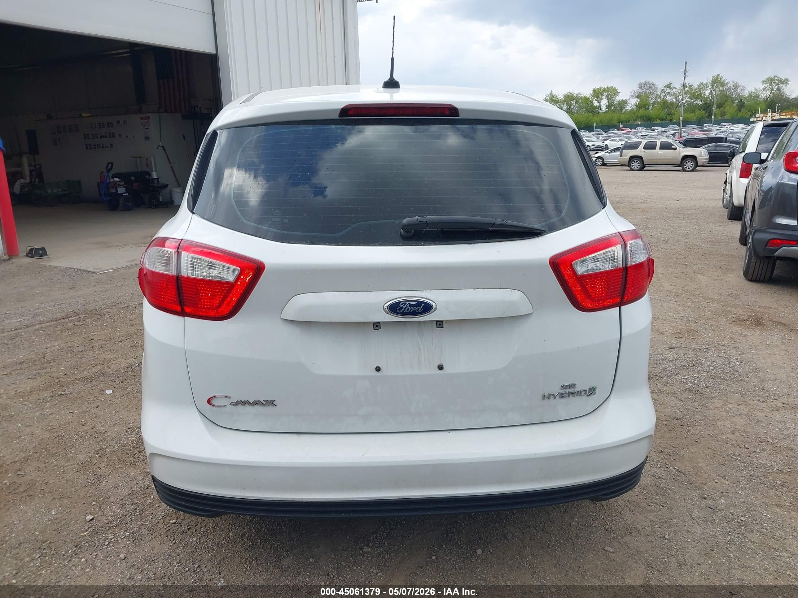 2015 Ford C-max Hybrid Se White vin: 1FADP5AU9FL123191