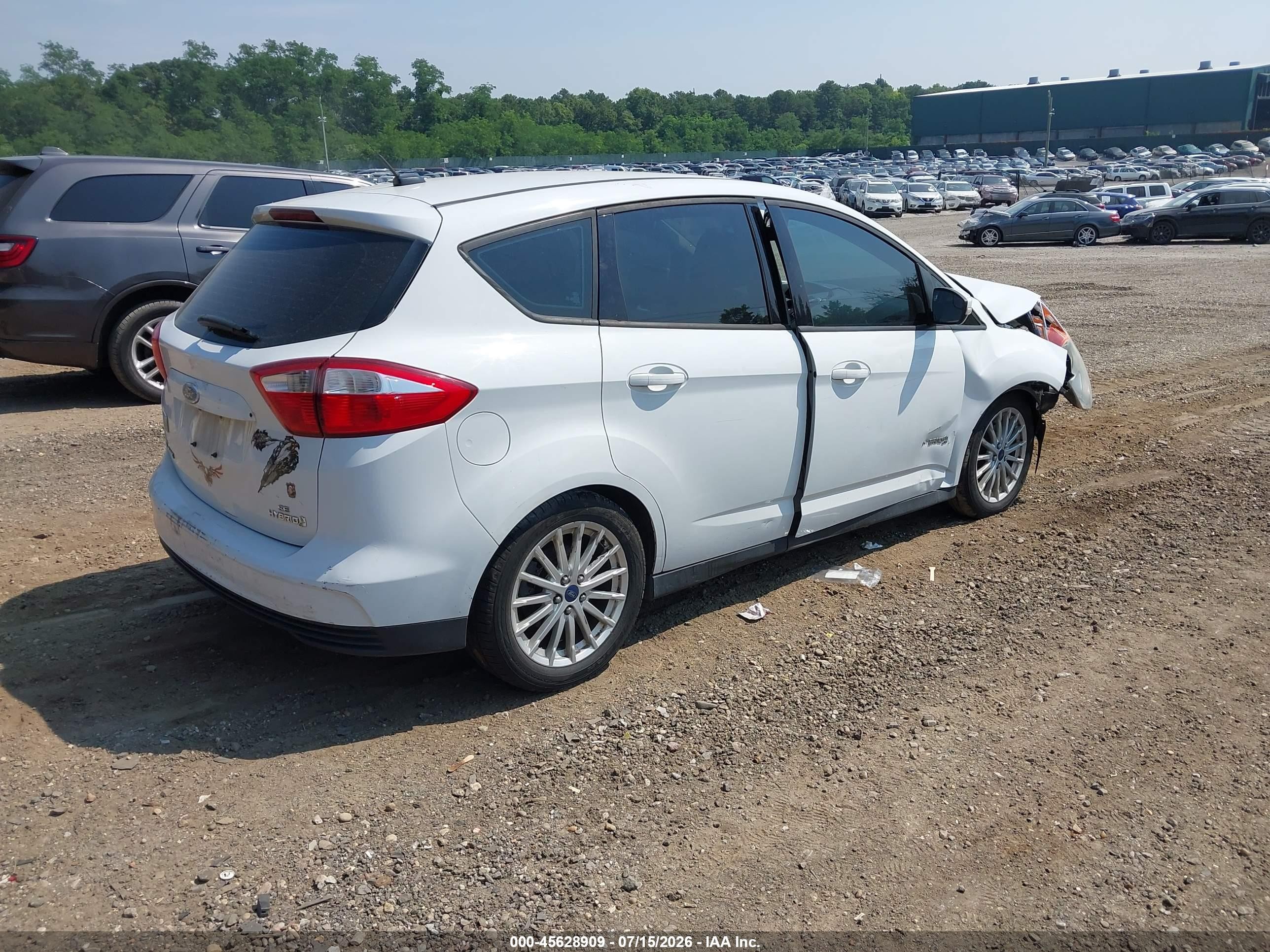 2015 Ford C-max Hybrid Se Белый vin: 1FADP5AU9FL125037