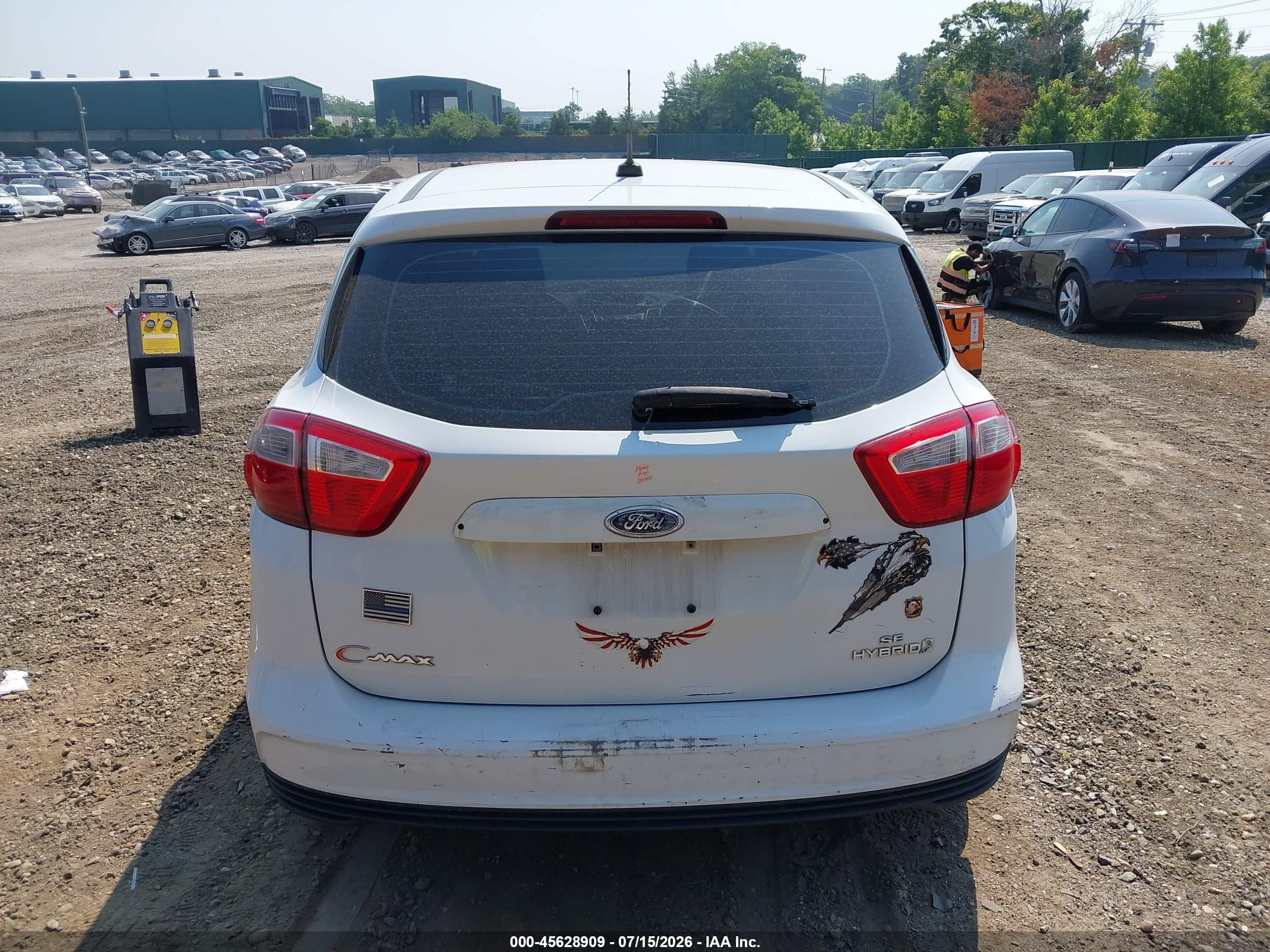 2015 Ford C-max Hybrid Se Белый vin: 1FADP5AU9FL125037