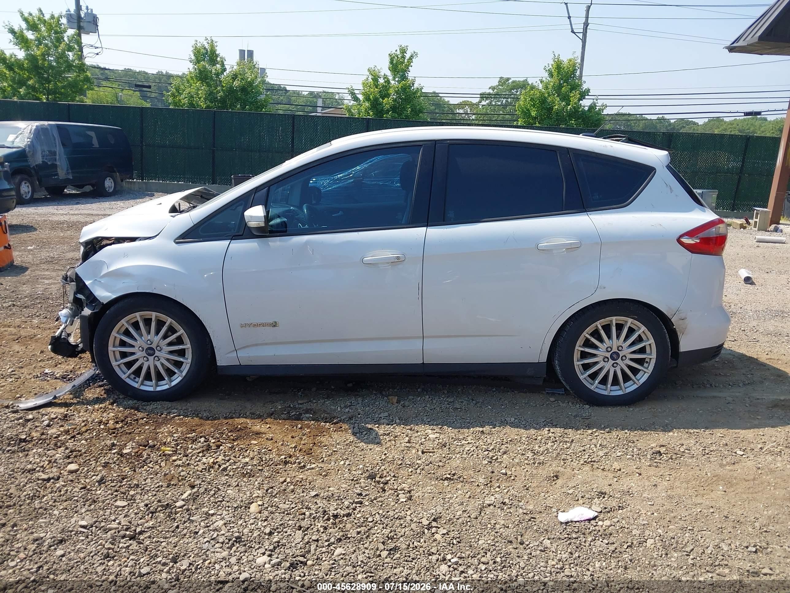 2015 Ford C-max Hybrid Se Белый vin: 1FADP5AU9FL125037