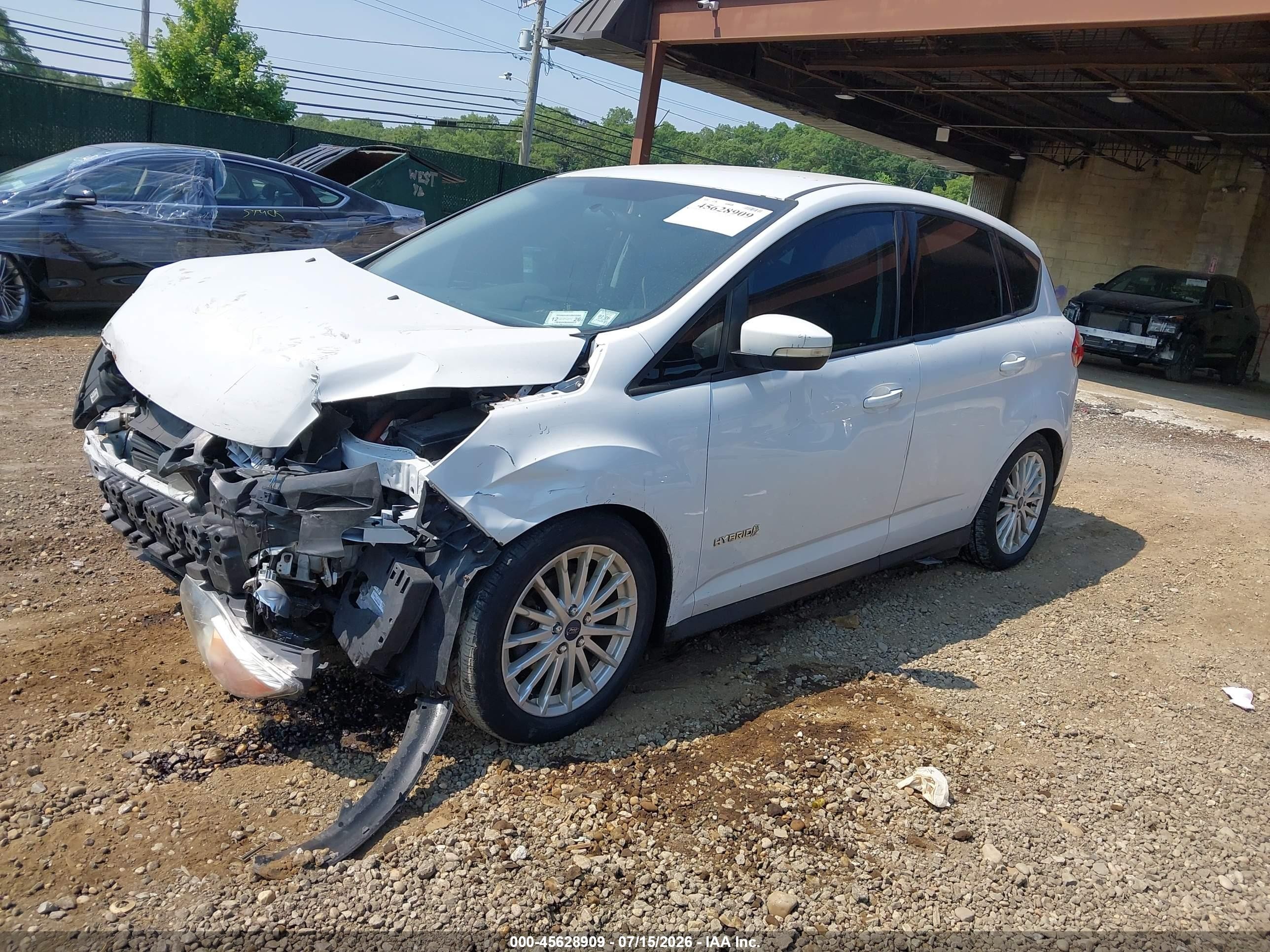 2015 Ford C-max Hybrid Se Белый vin: 1FADP5AU9FL125037
