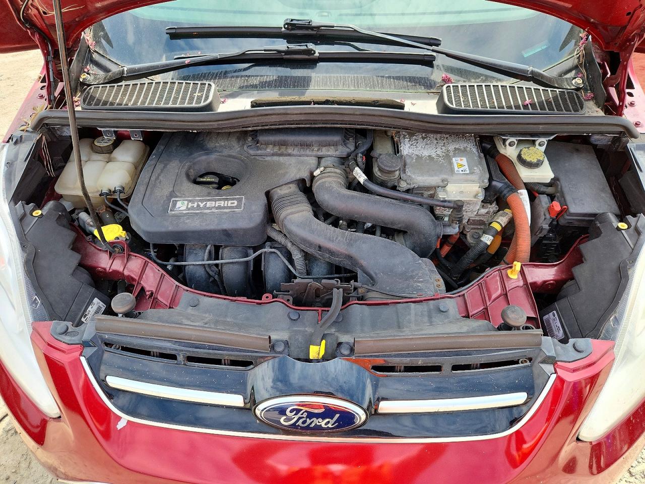 2013 Ford C-max Se Red vin: 1FADP5AUXDL508868