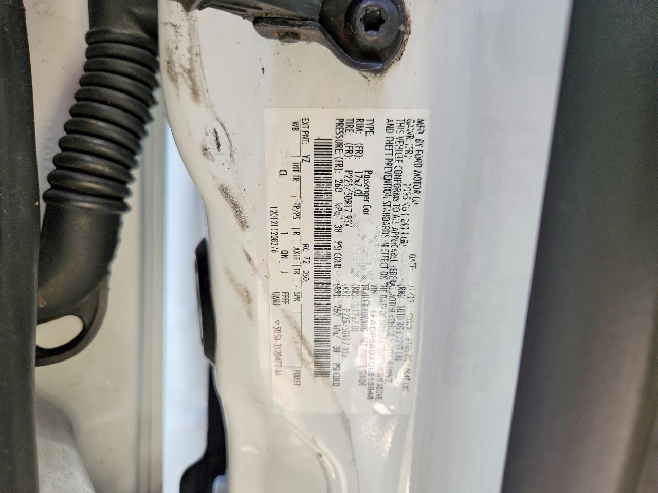 2013 Ford C-max Se White vin: 1FADP5AUXDL515948