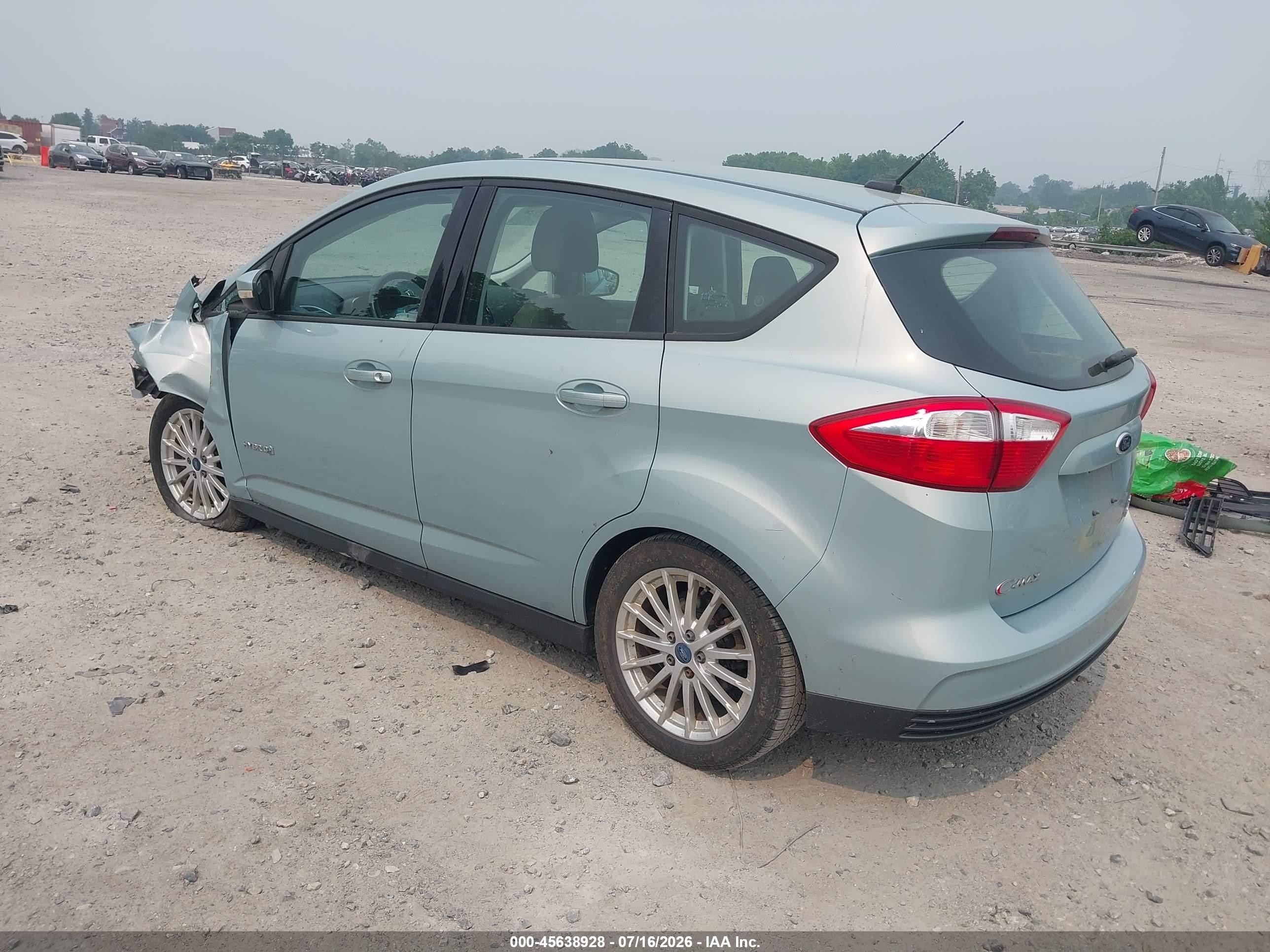 2013 Ford C-max Hybrid Se Light Blue vin: 1FADP5AUXDL519367