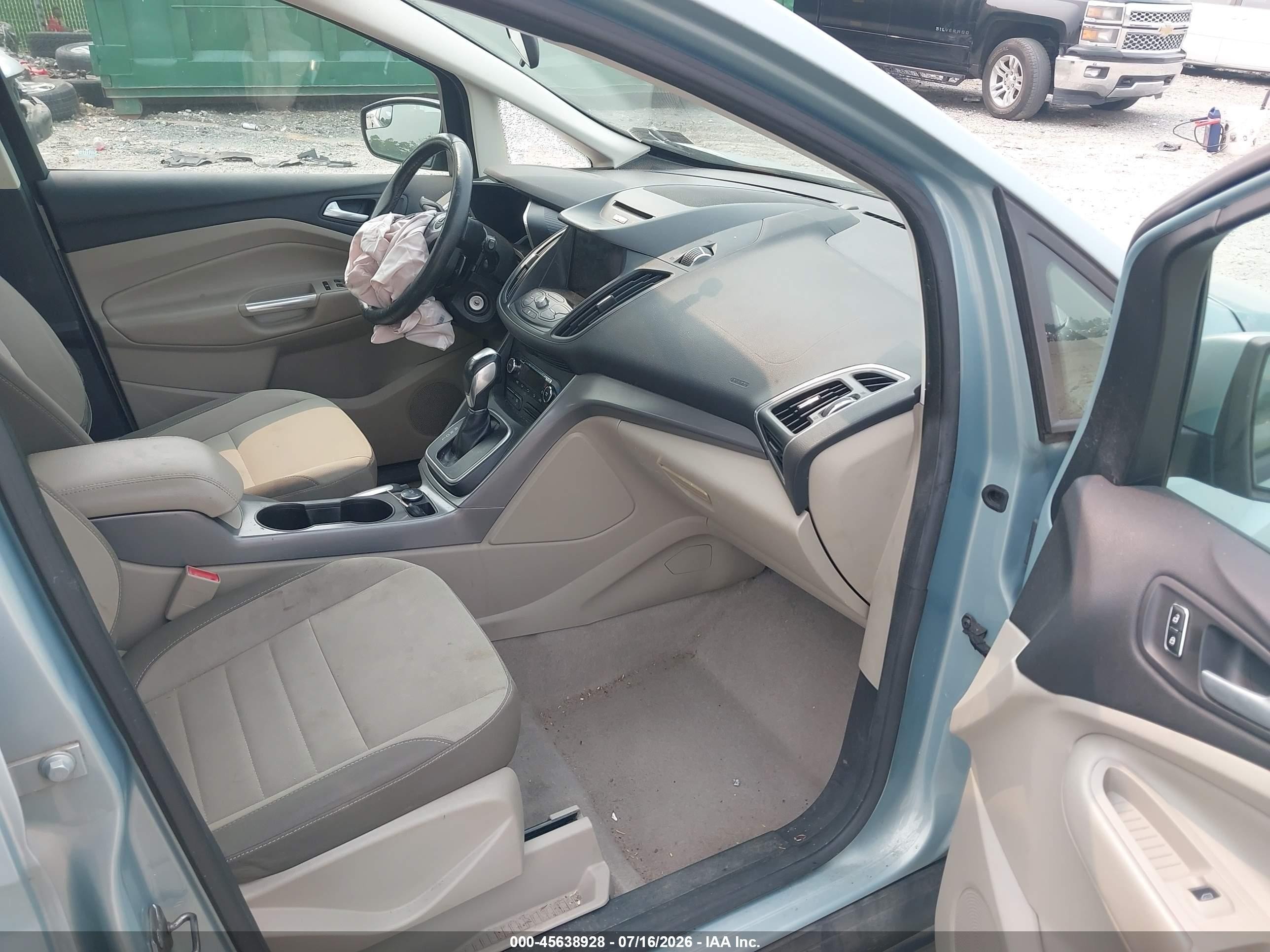 2013 Ford C-max Hybrid Se Light Blue vin: 1FADP5AUXDL519367