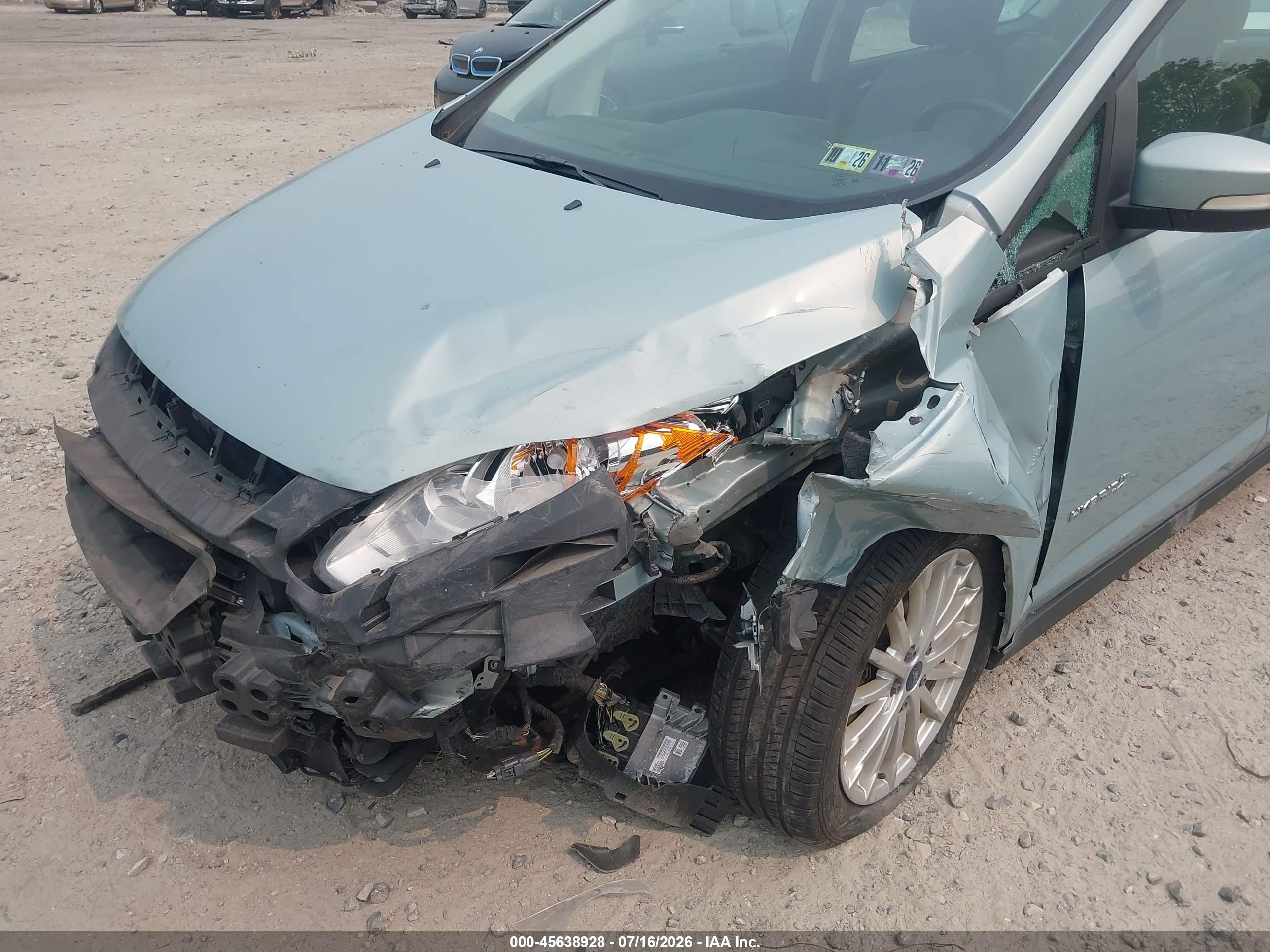 2013 Ford C-max Hybrid Se Light Blue vin: 1FADP5AUXDL519367