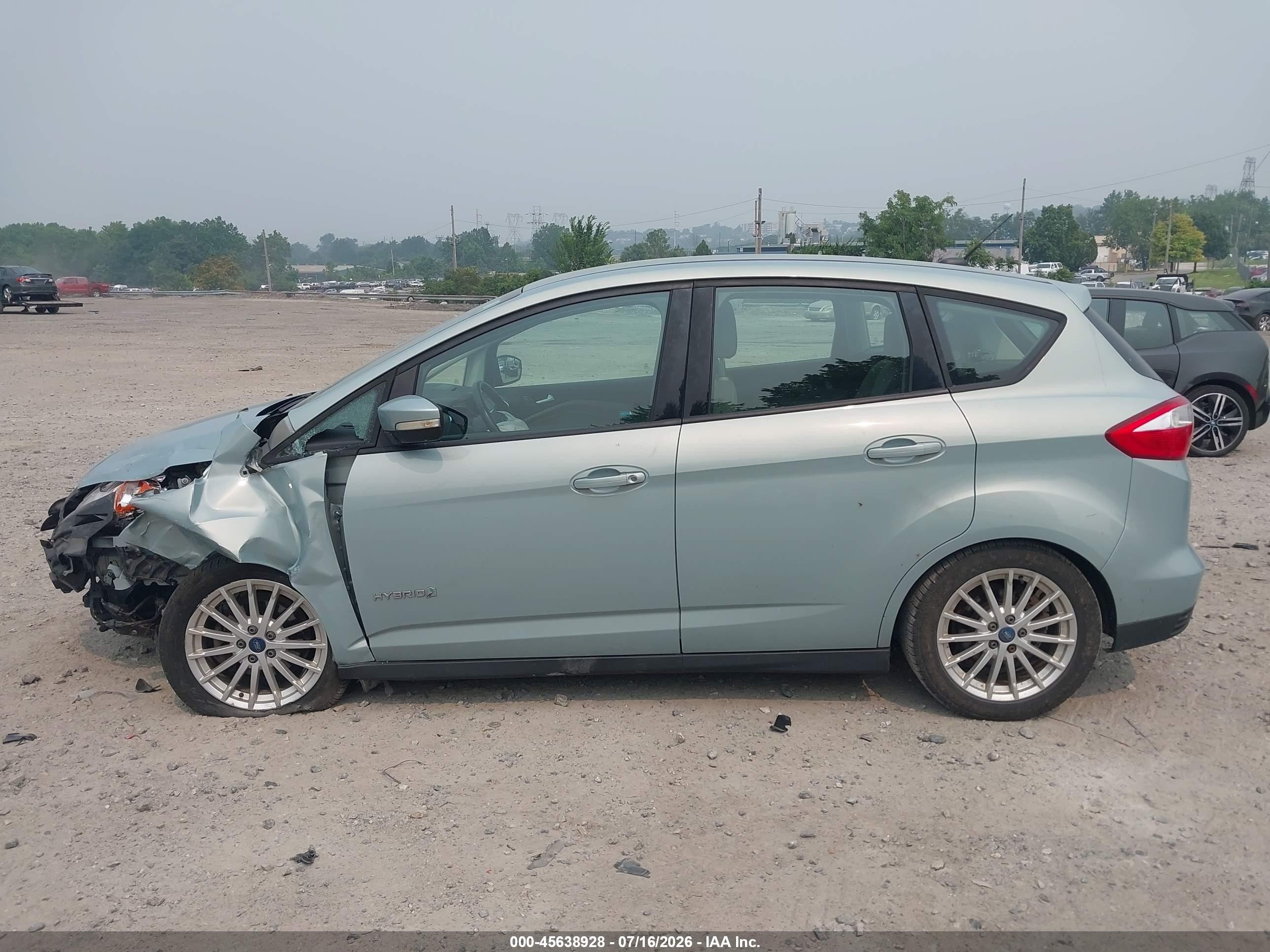 2013 Ford C-max Hybrid Se Light Blue vin: 1FADP5AUXDL519367