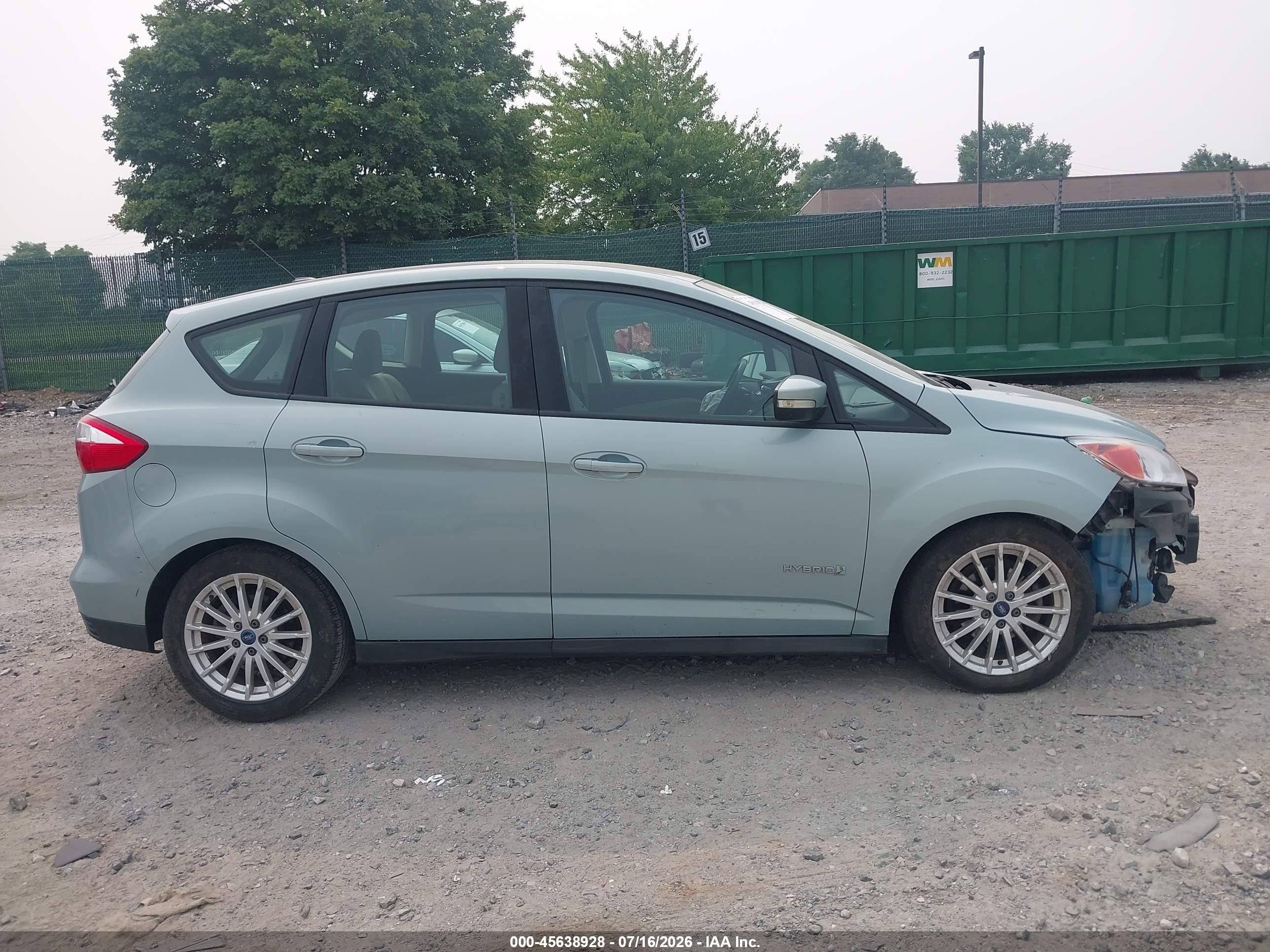 2013 Ford C-max Hybrid Se Light Blue vin: 1FADP5AUXDL519367