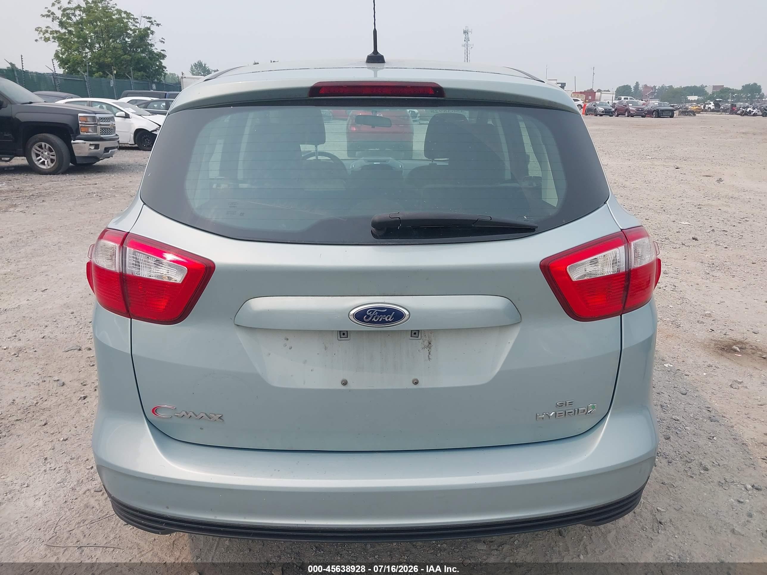2013 Ford C-max Hybrid Se Light Blue vin: 1FADP5AUXDL519367
