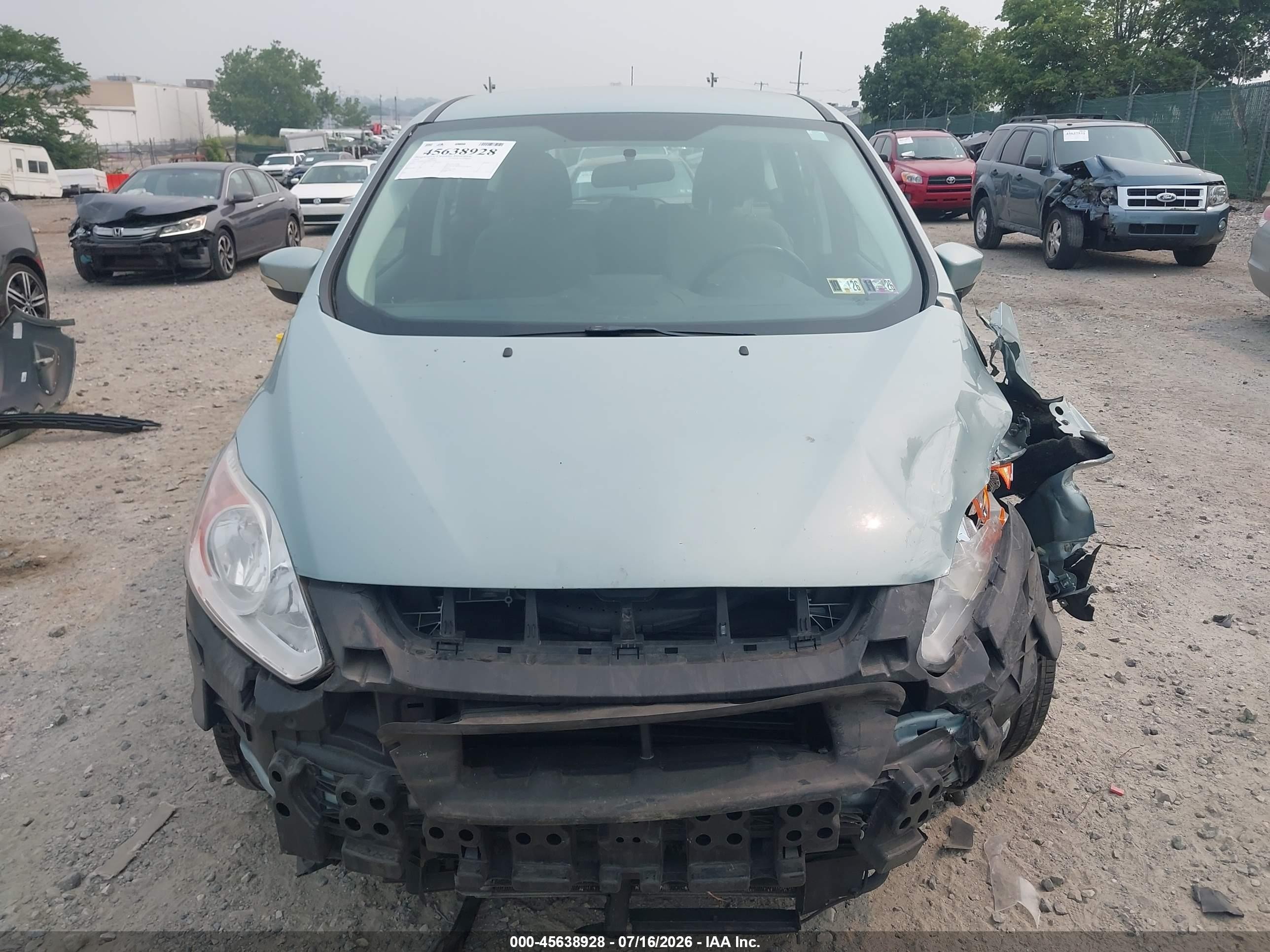 2013 Ford C-max Hybrid Se Light Blue vin: 1FADP5AUXDL519367