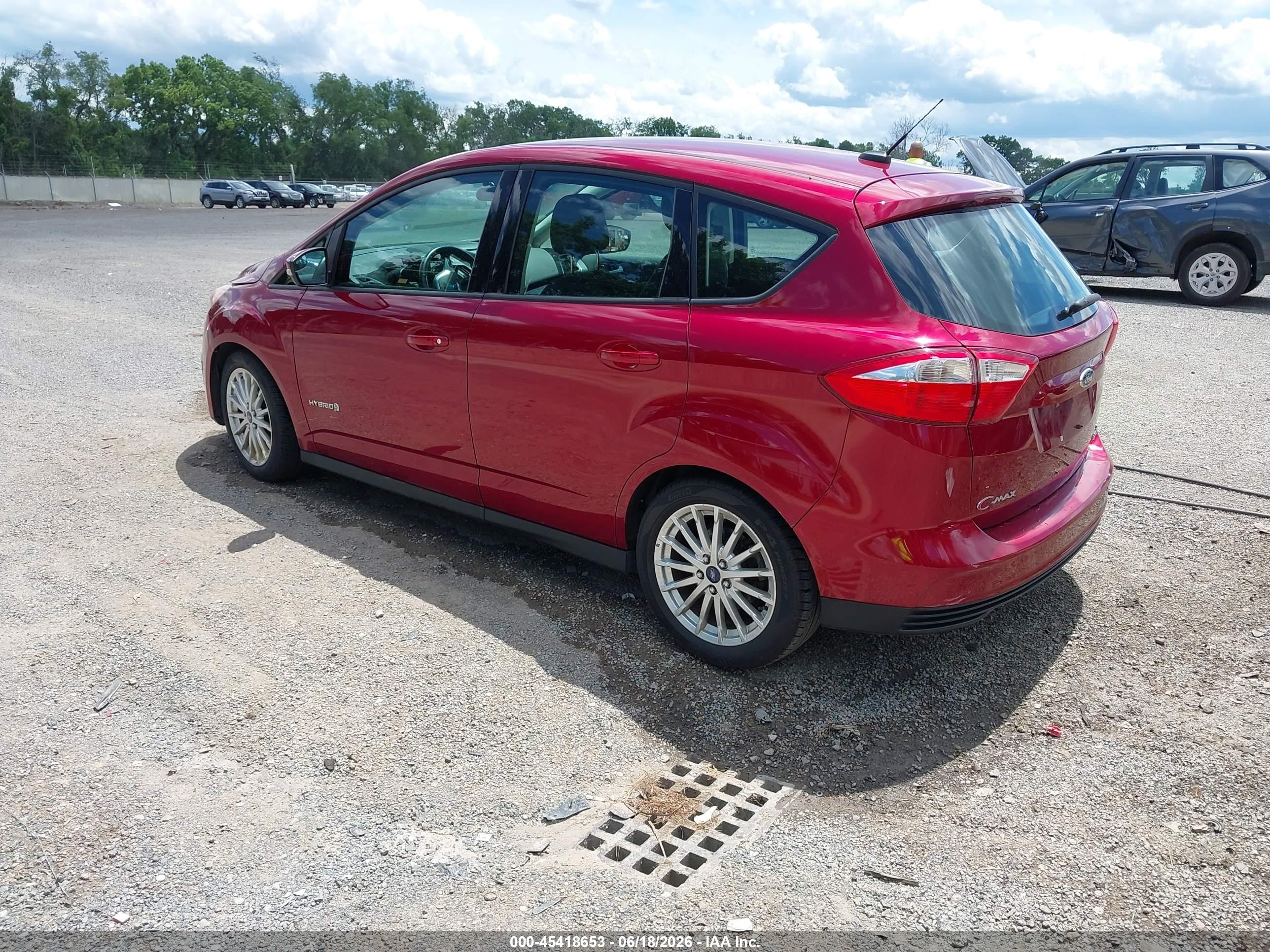 2013 Ford C-max Hybrid Se Red vin: 1FADP5AUXDL525217