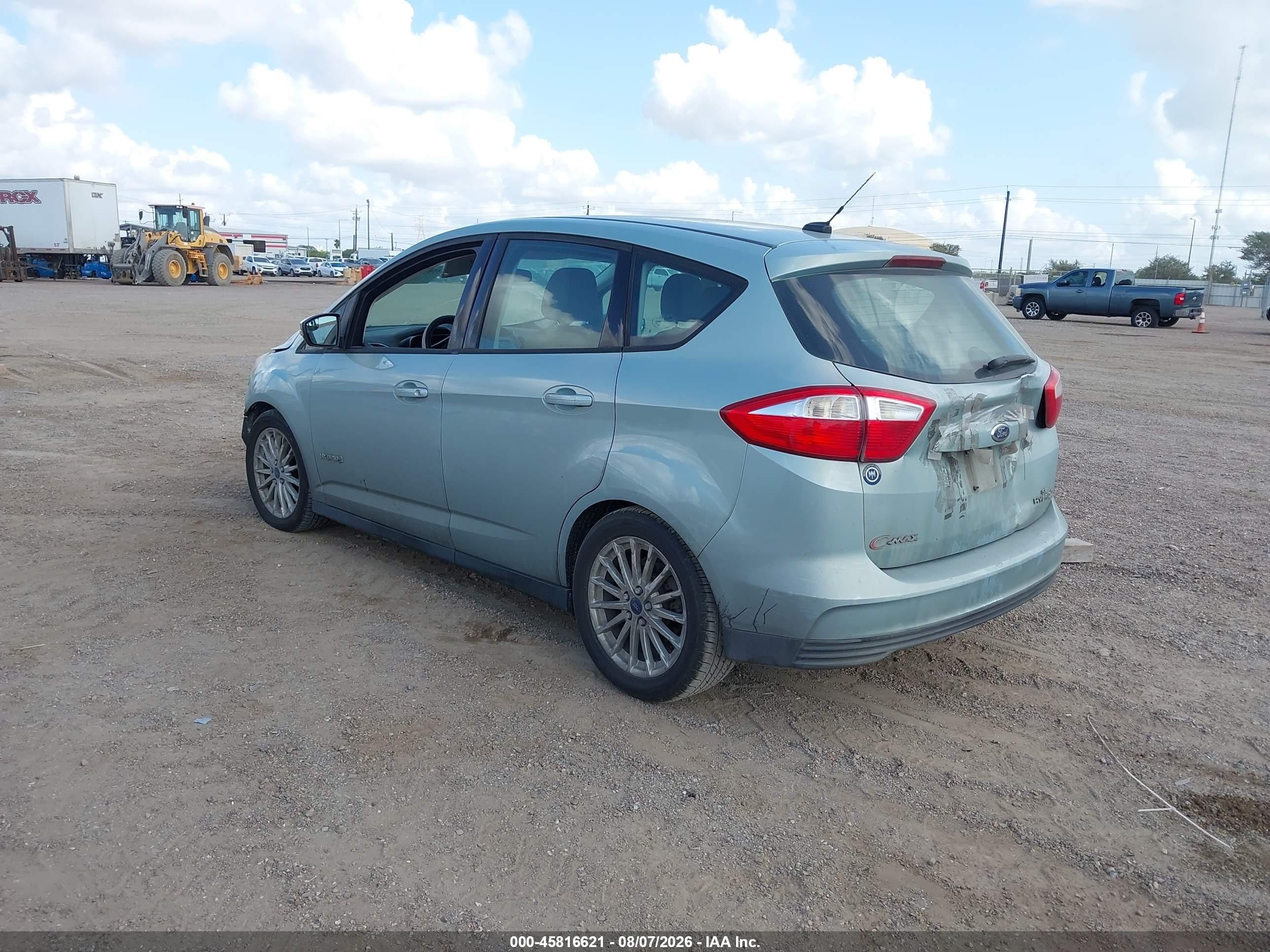 2013 Ford C-max Hybrid Se Blue vin: 1FADP5AUXDL536279
